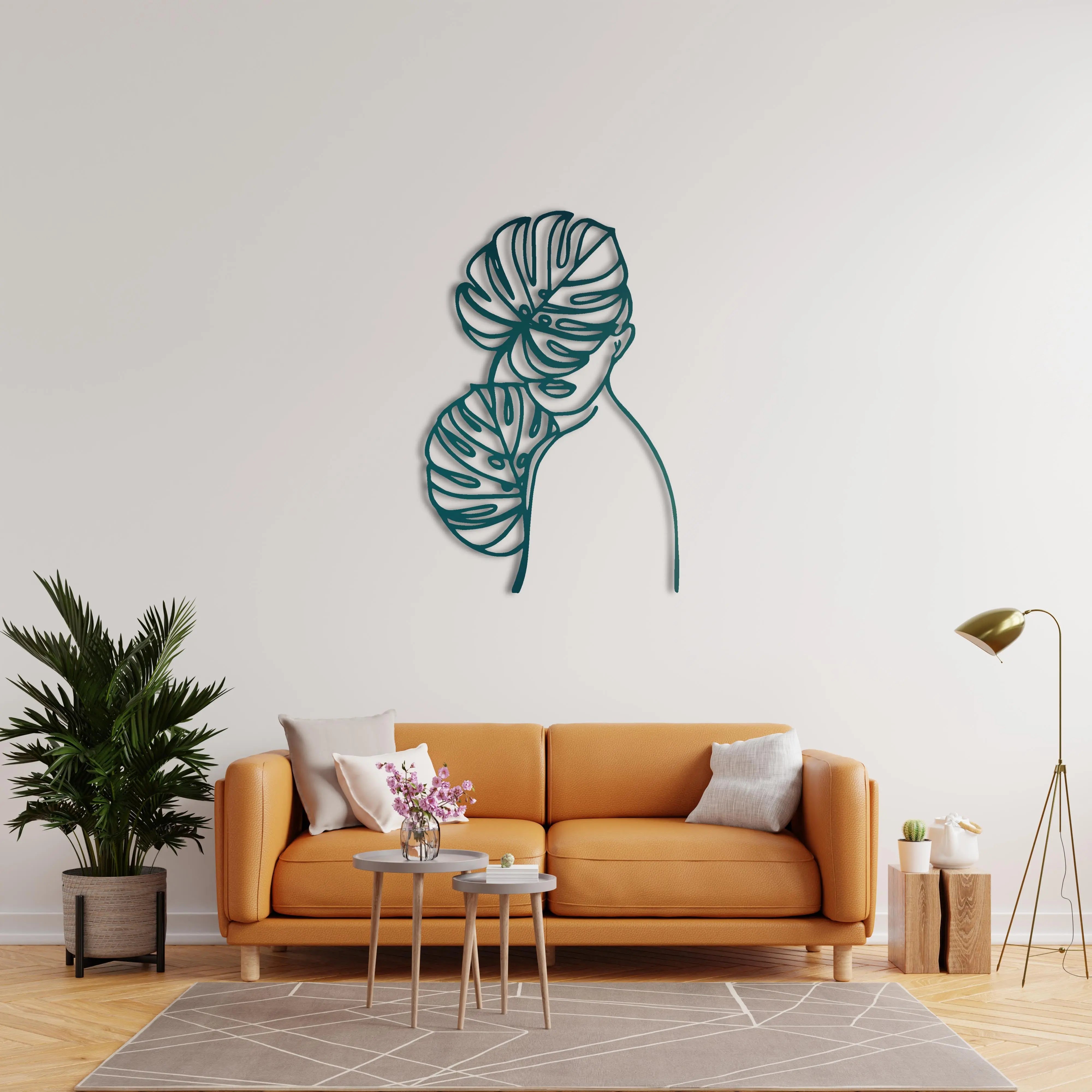 Doğanın Yüzü Metal Duvar Dekoru Laser Artique