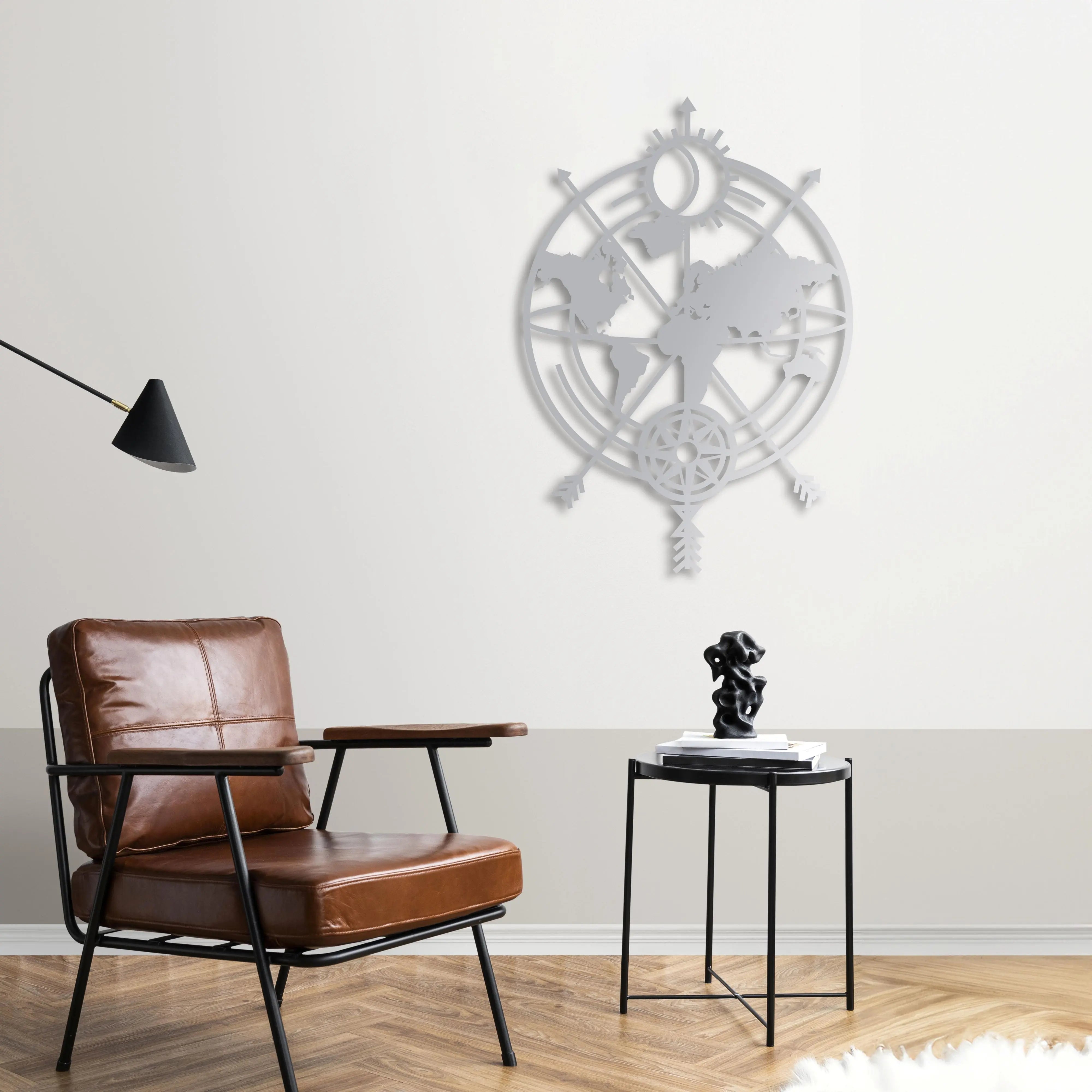 Keşif ve Yön Haritası – Metal Duvar Dekoru Laser Artique