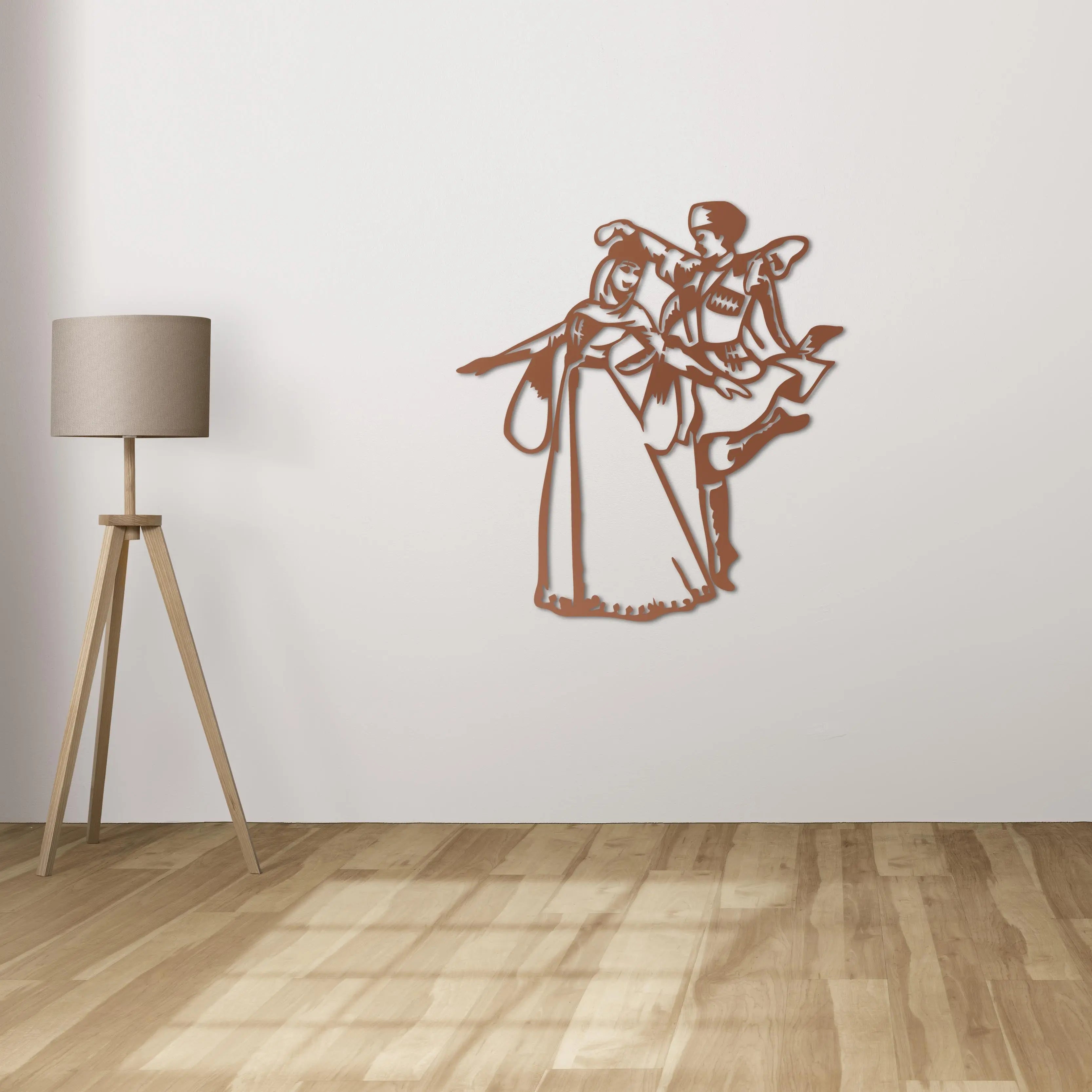 Zeybek Dansı – Metal Duvar Dekoru Laser Artique