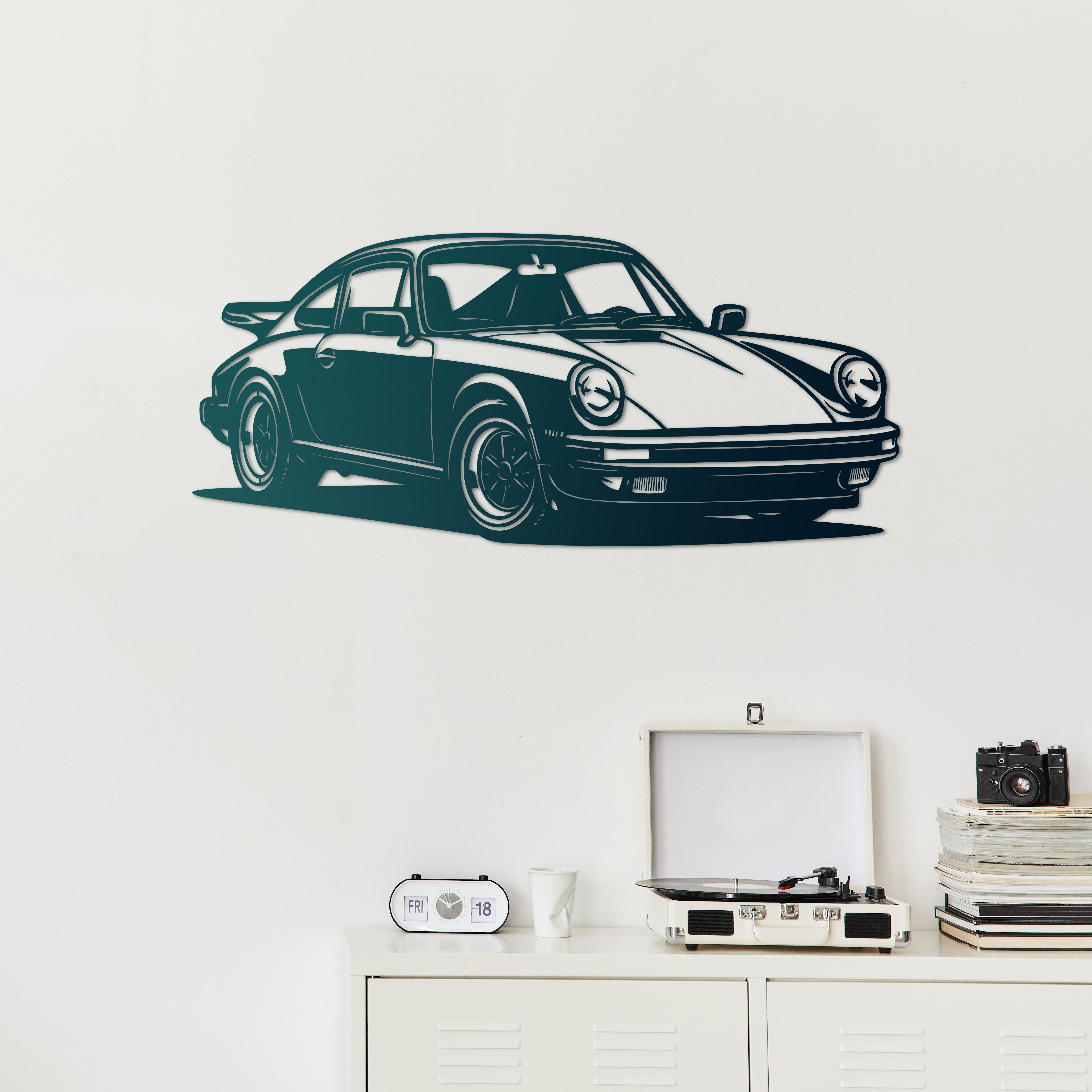 Porsche 911 – Klasik Spor Araba Metal Duvar Dekoru