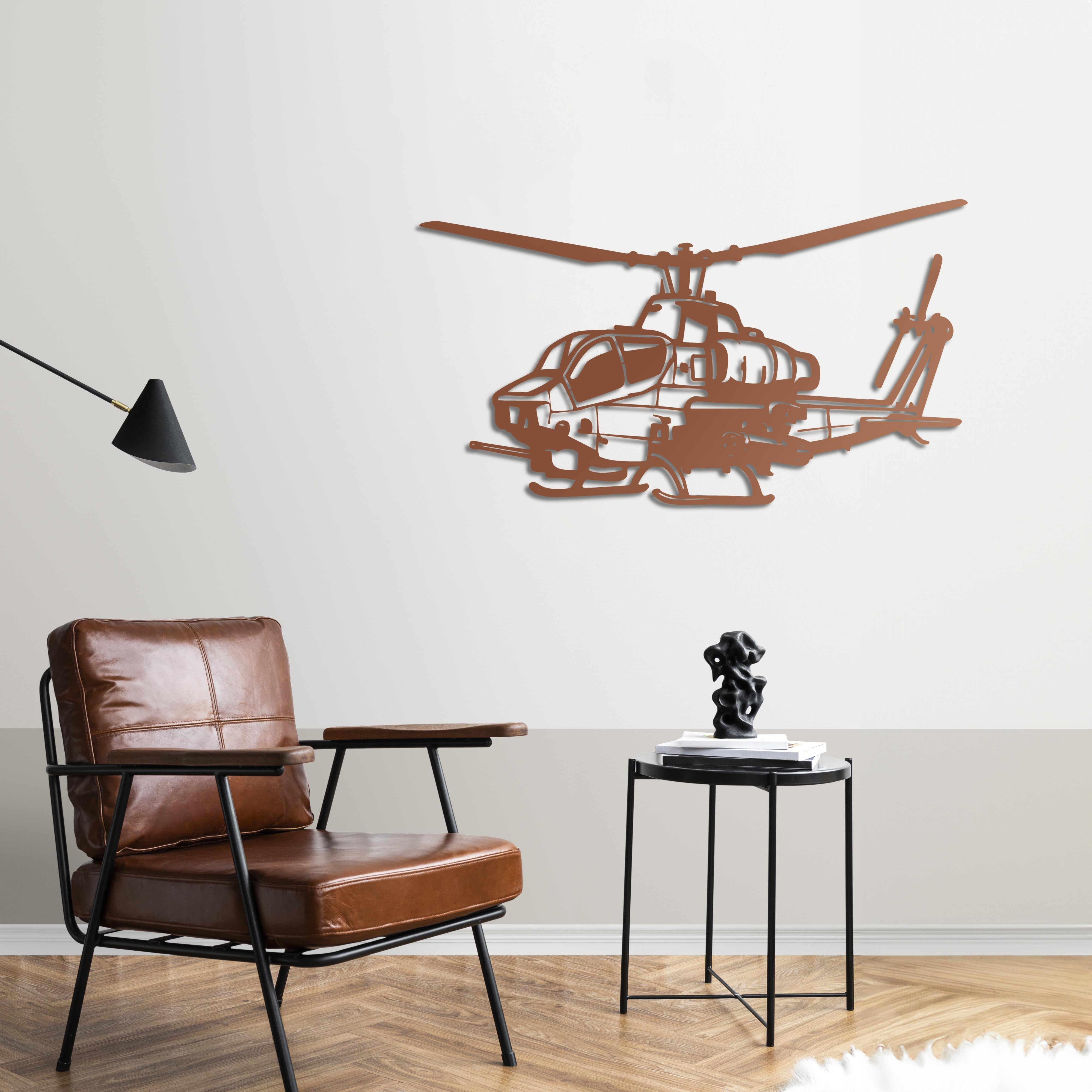 AH-1W Super Cobra Helikopter Metal Duvar Dekoru