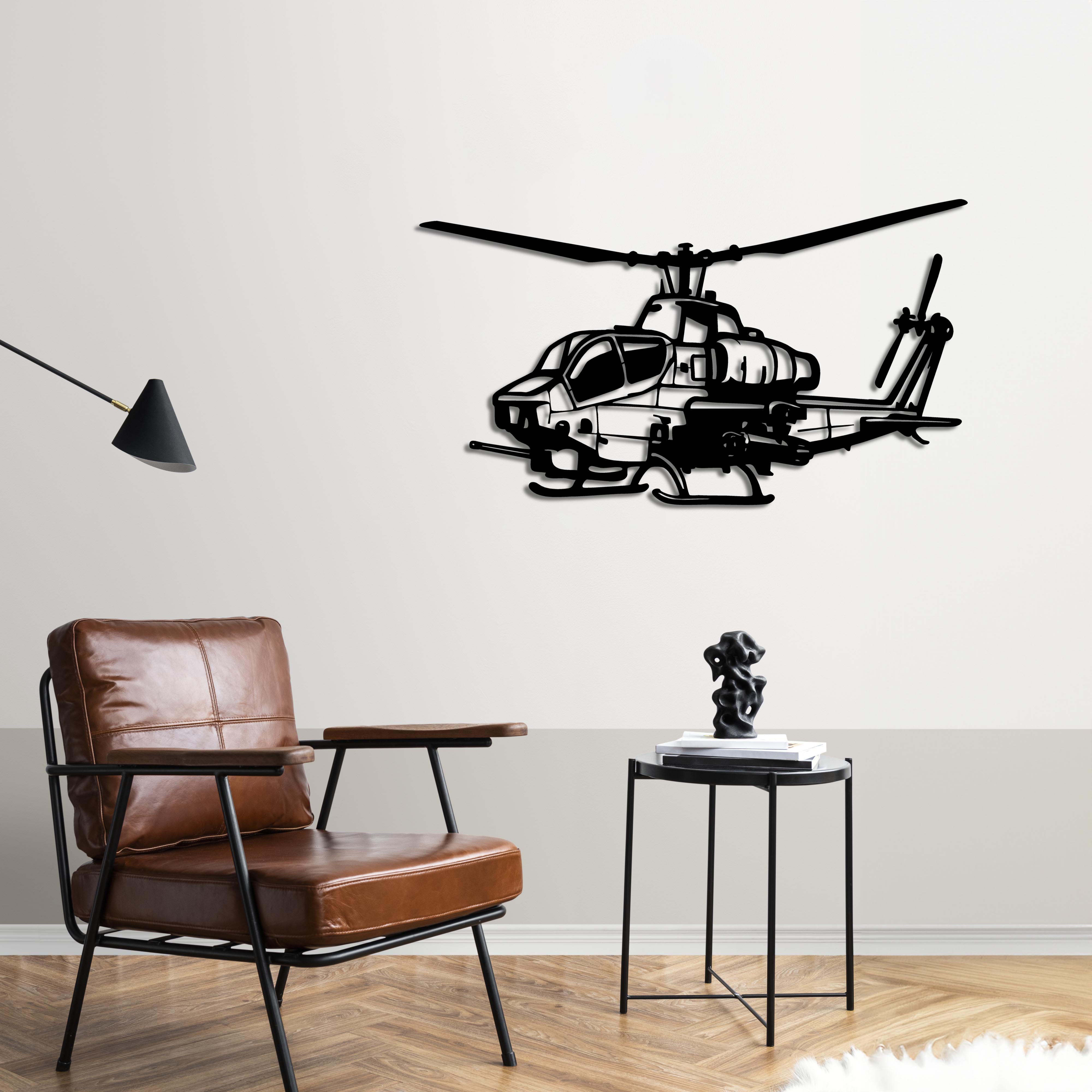 AH-1W Super Cobra Helikopter Metal Duvar Dekoru