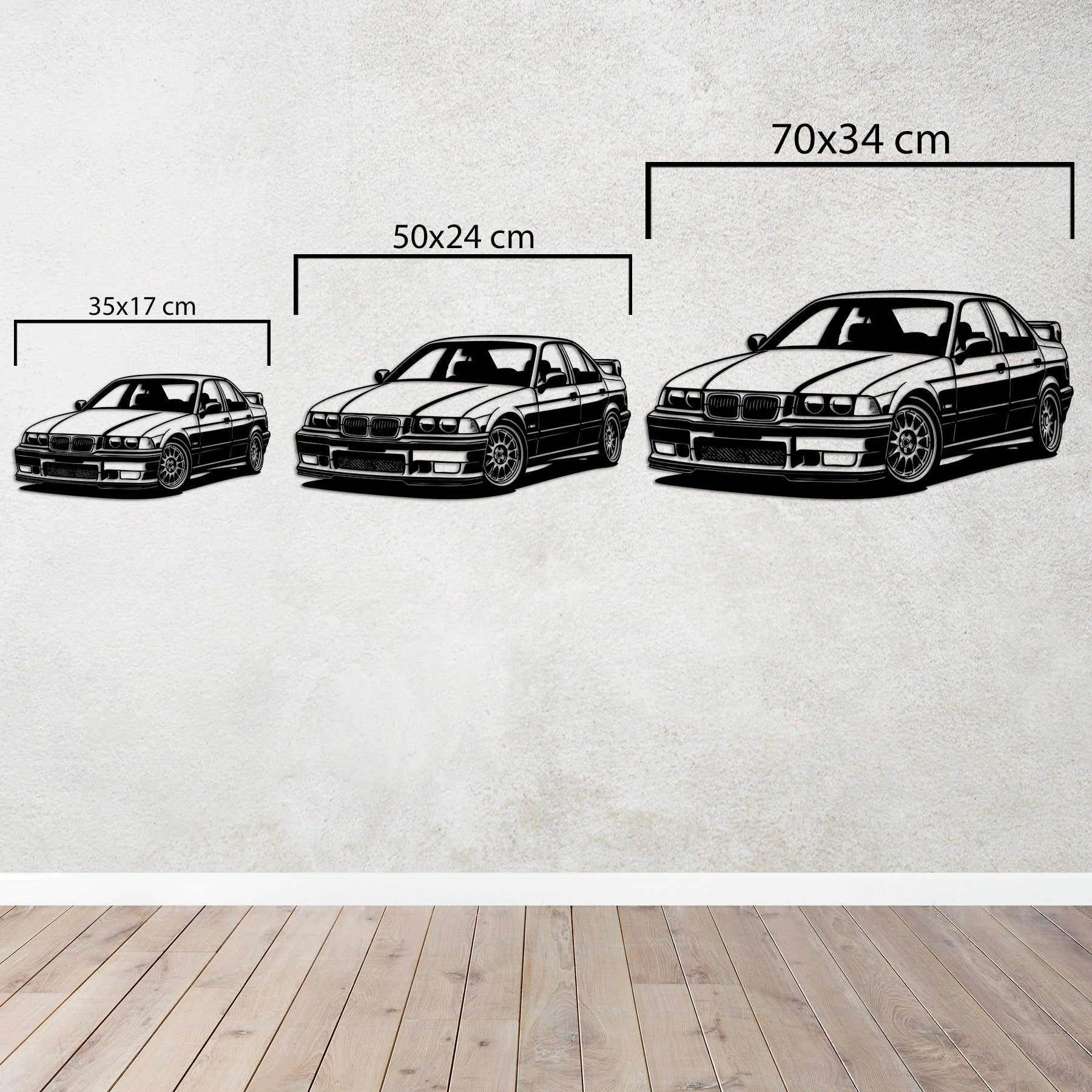 BMW E36 – Araba Metal Duvar Dekoru Laser Artique