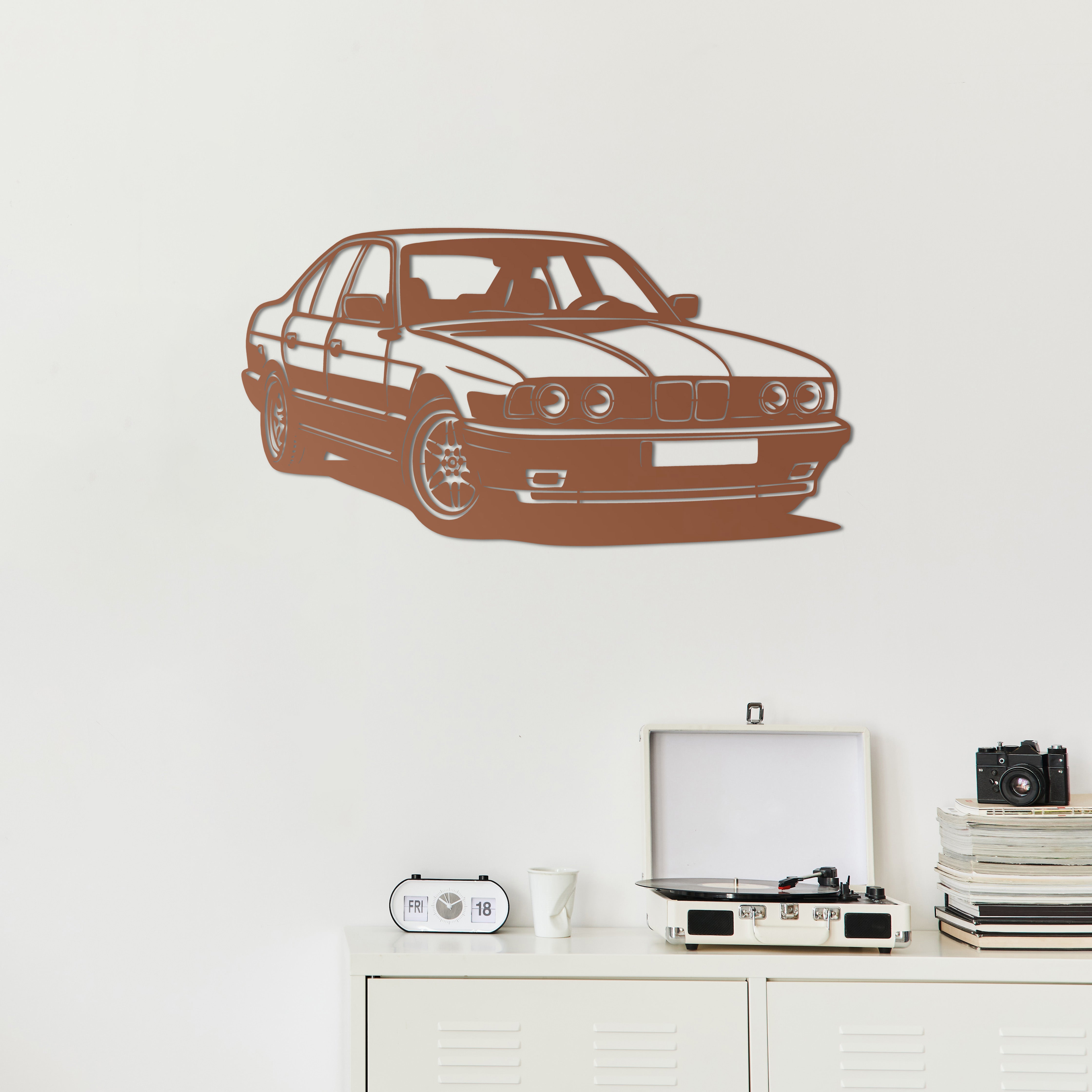 BMW E34 – Araba Metal Duvar Dekoru Laser Artique