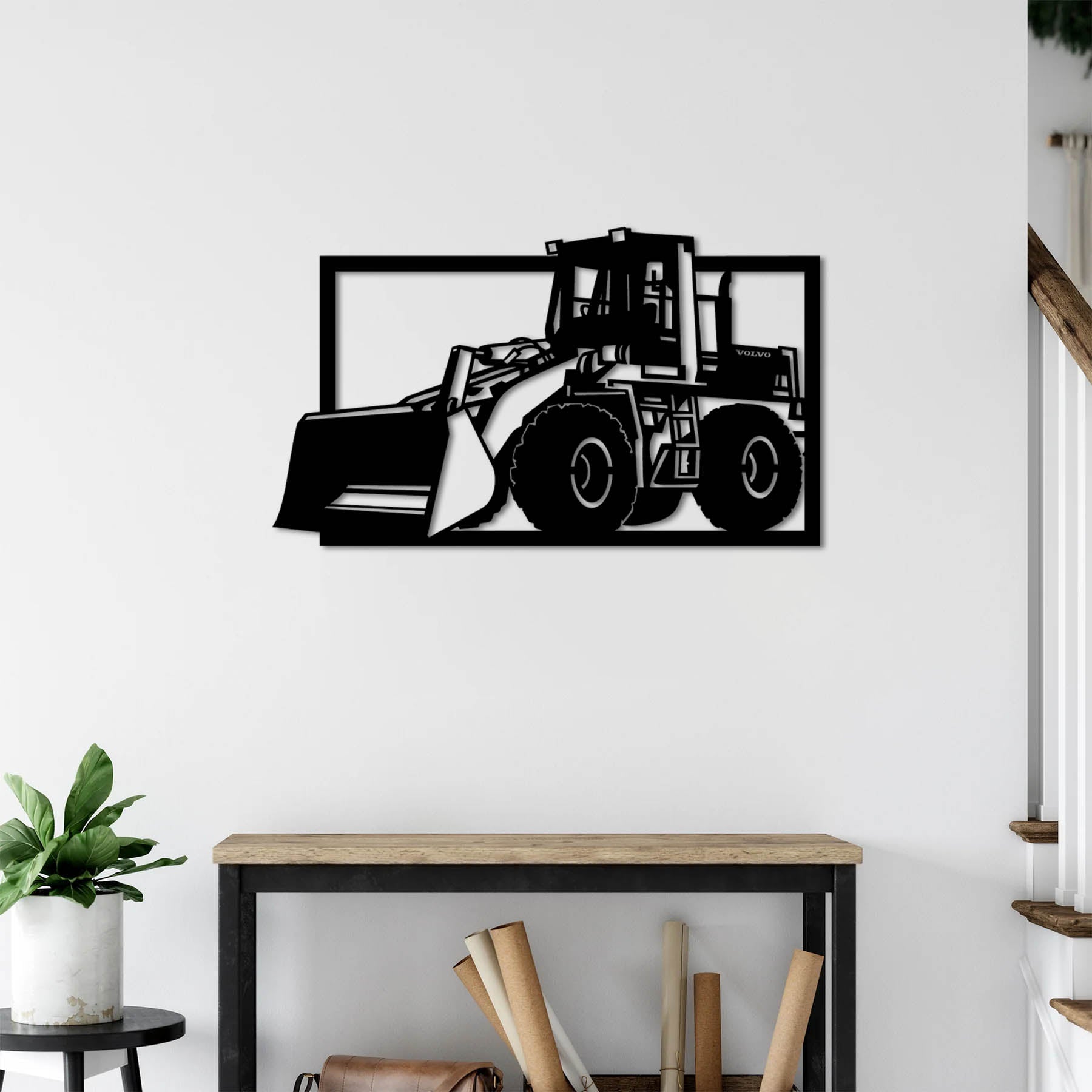 Buldozer Metal Duvar Dekoru