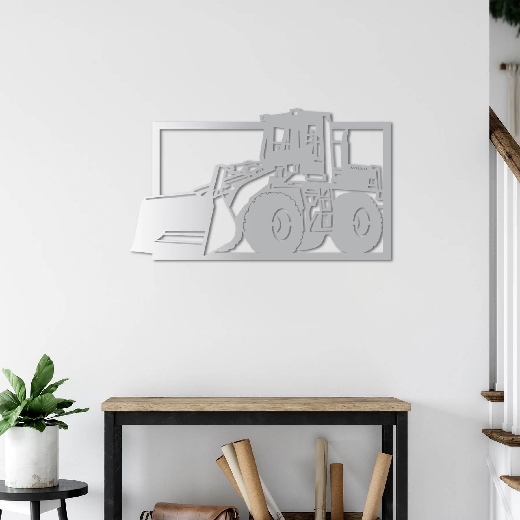 Buldozer Metal Duvar Dekoru