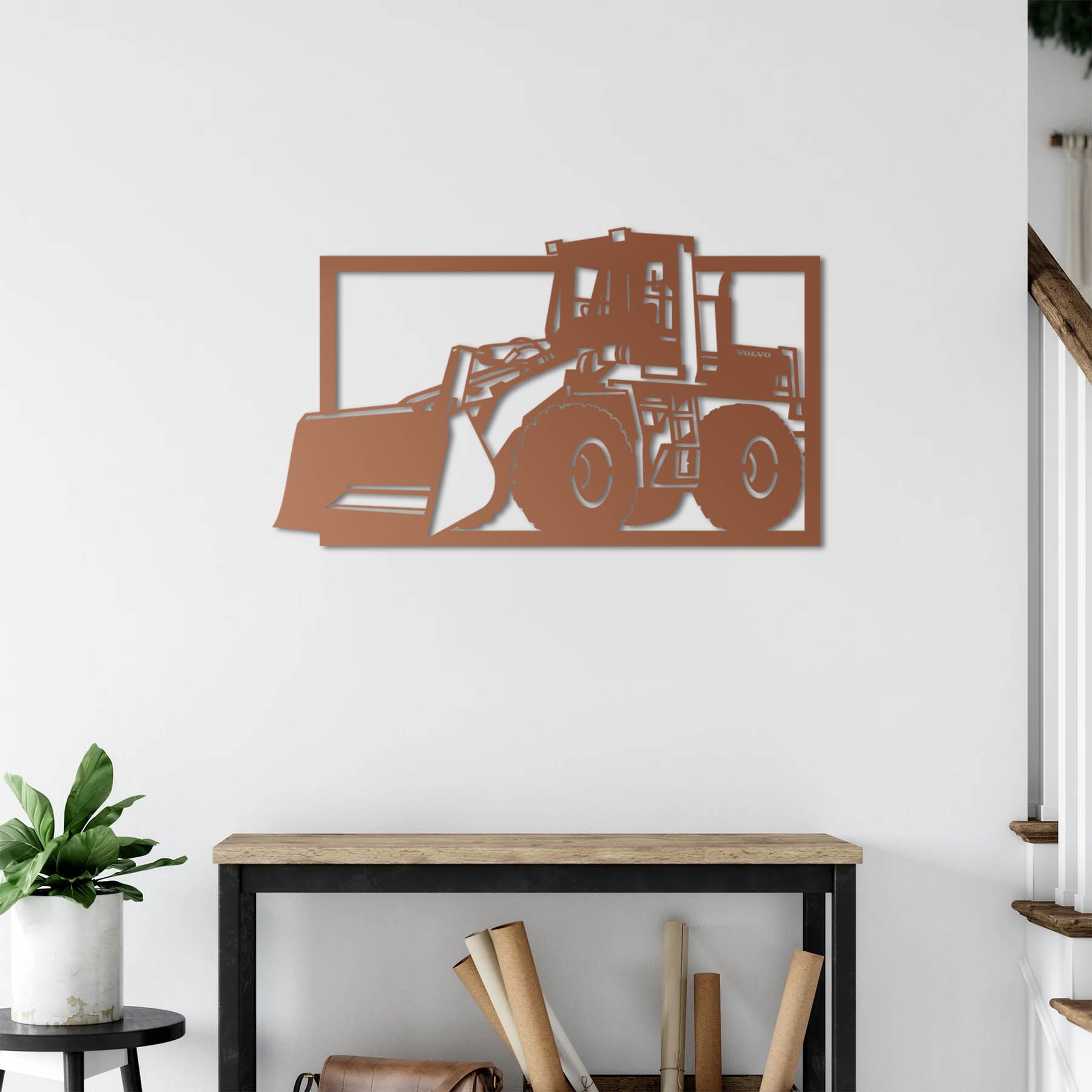 Buldozer Metal Duvar Dekoru