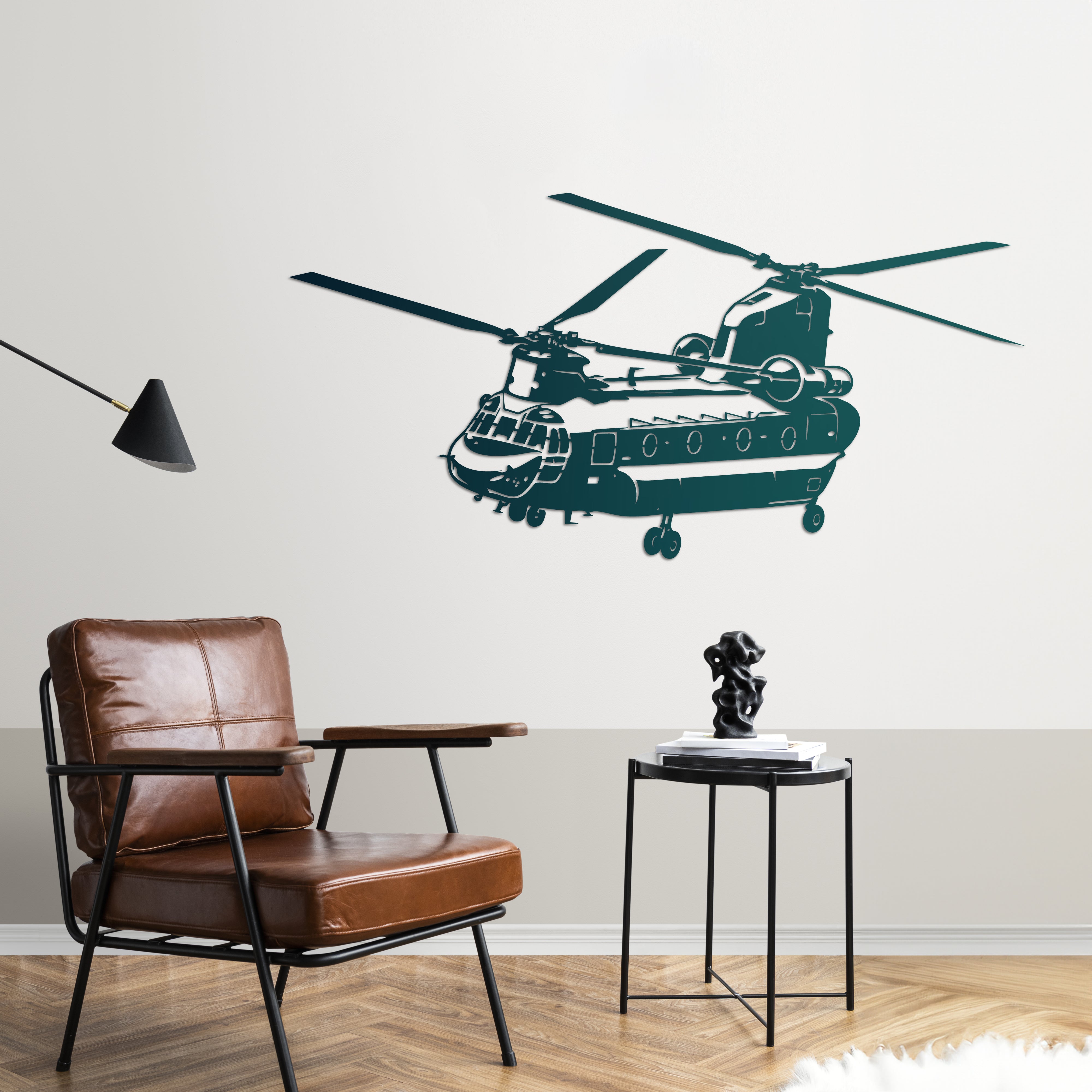 CH-47 Chinook – Askeri Helikopter Metal Duvar Dekoru
