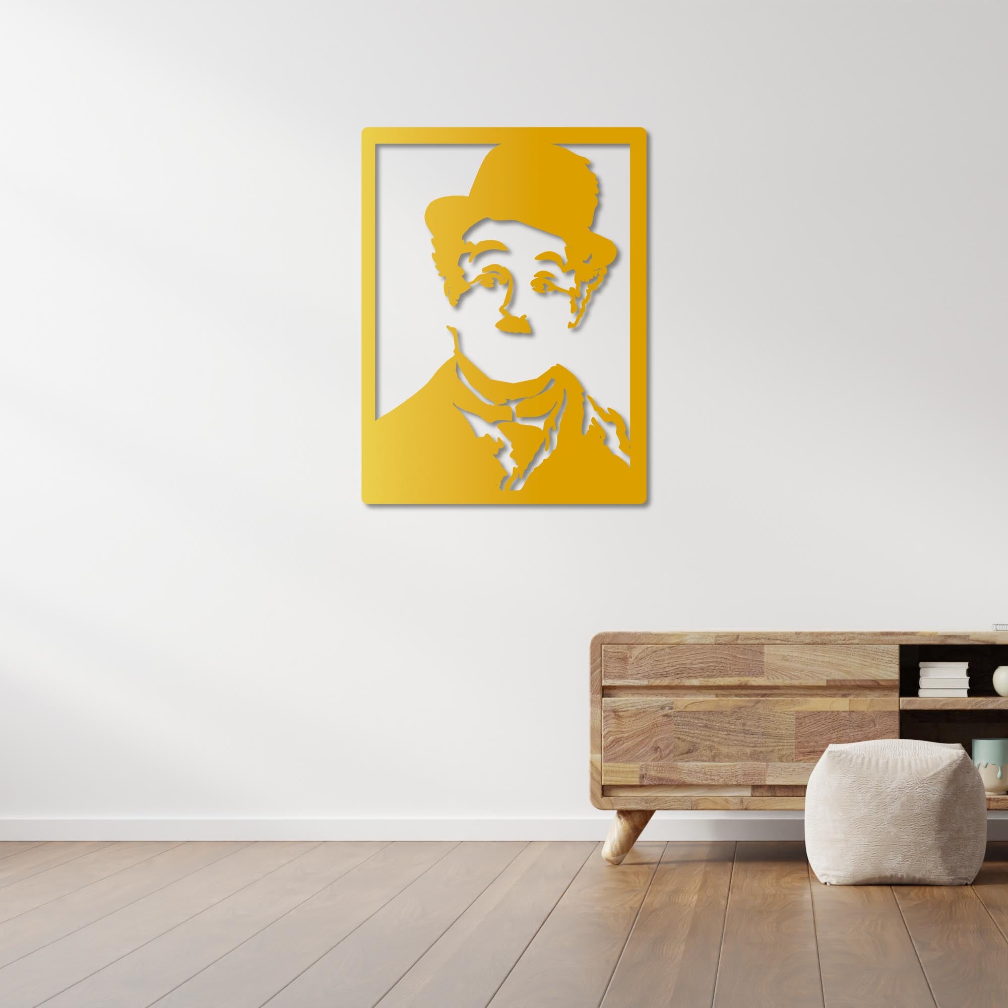 Charlie Chaplin Metal Duvar Dekoru