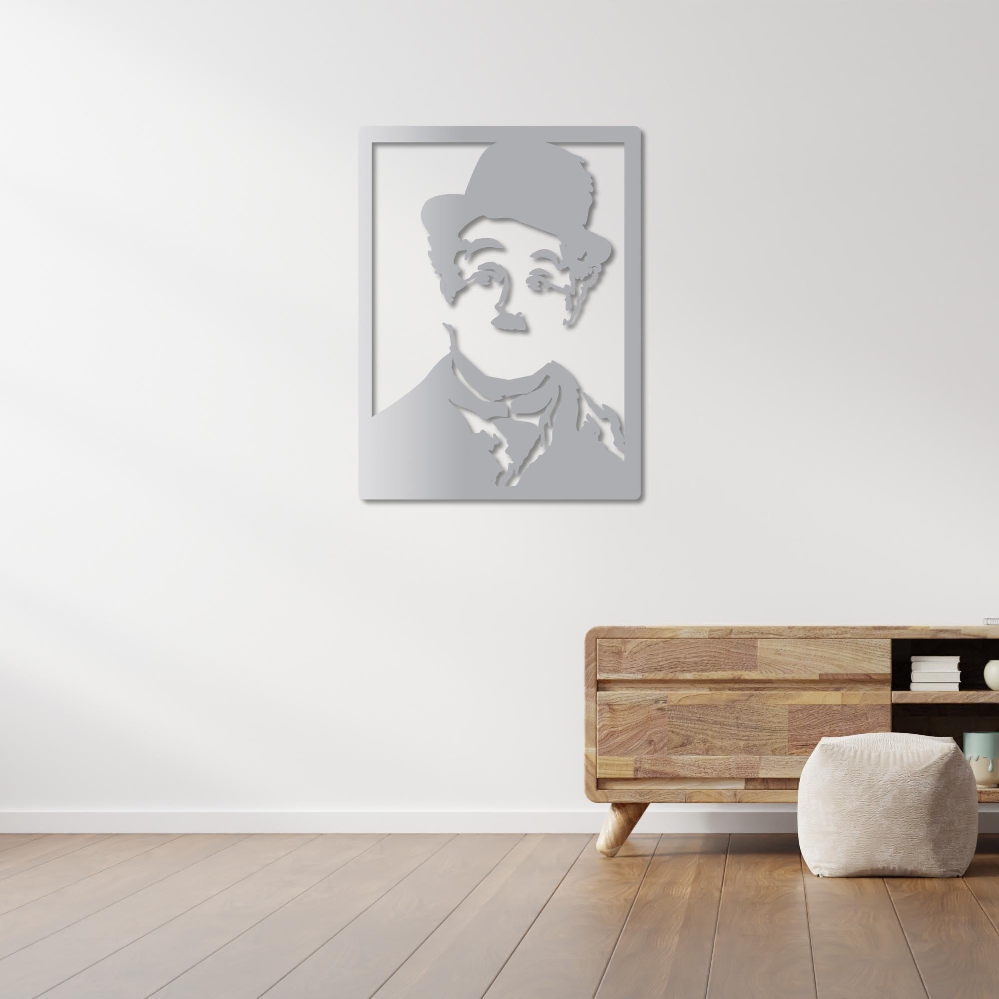 Charlie Chaplin Metal Duvar Dekoru