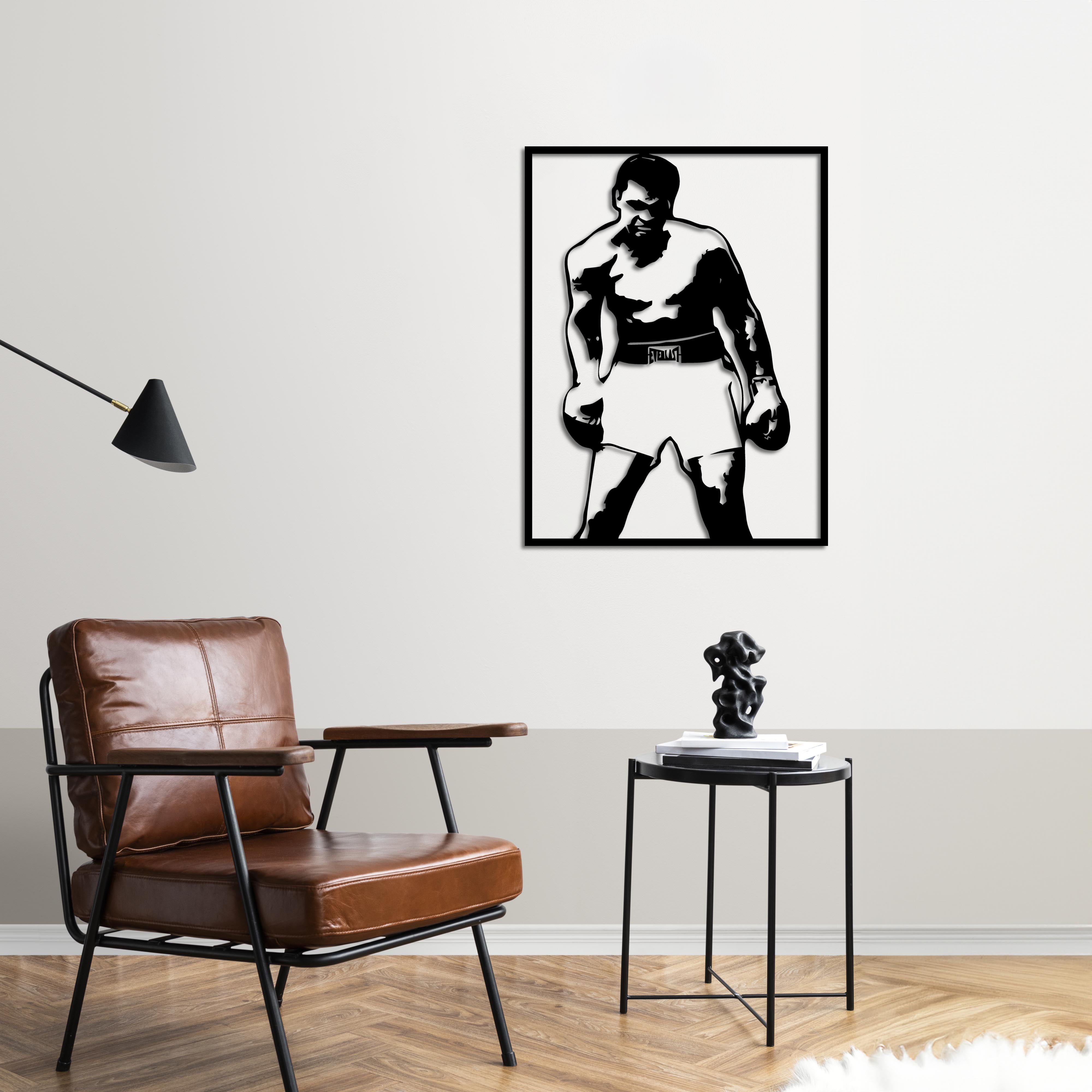 Efsanenin Duruşu – Muhammad Ali Metal Duvar Dekoru