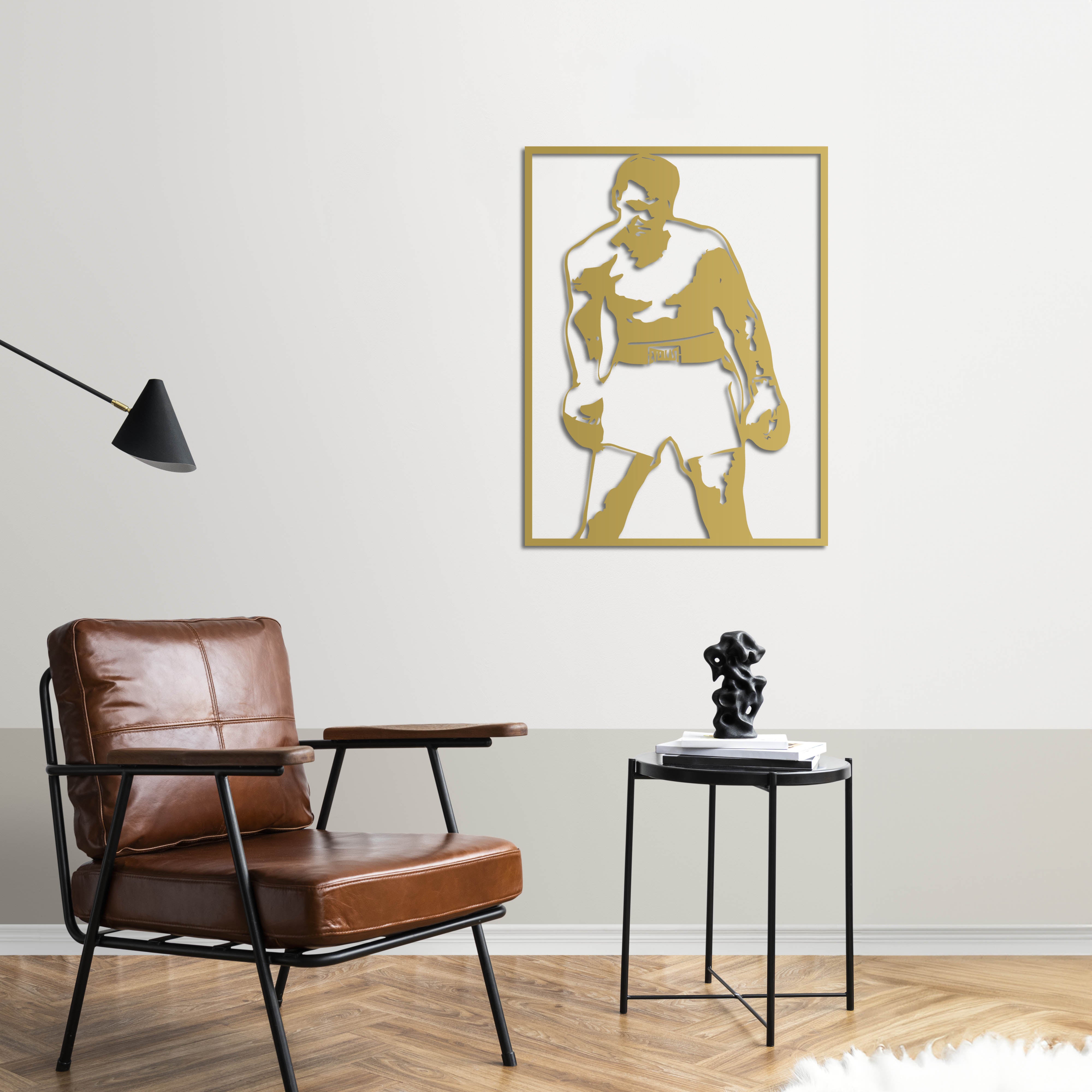 Efsanenin Duruşu – Muhammad Ali Metal Duvar Dekoru