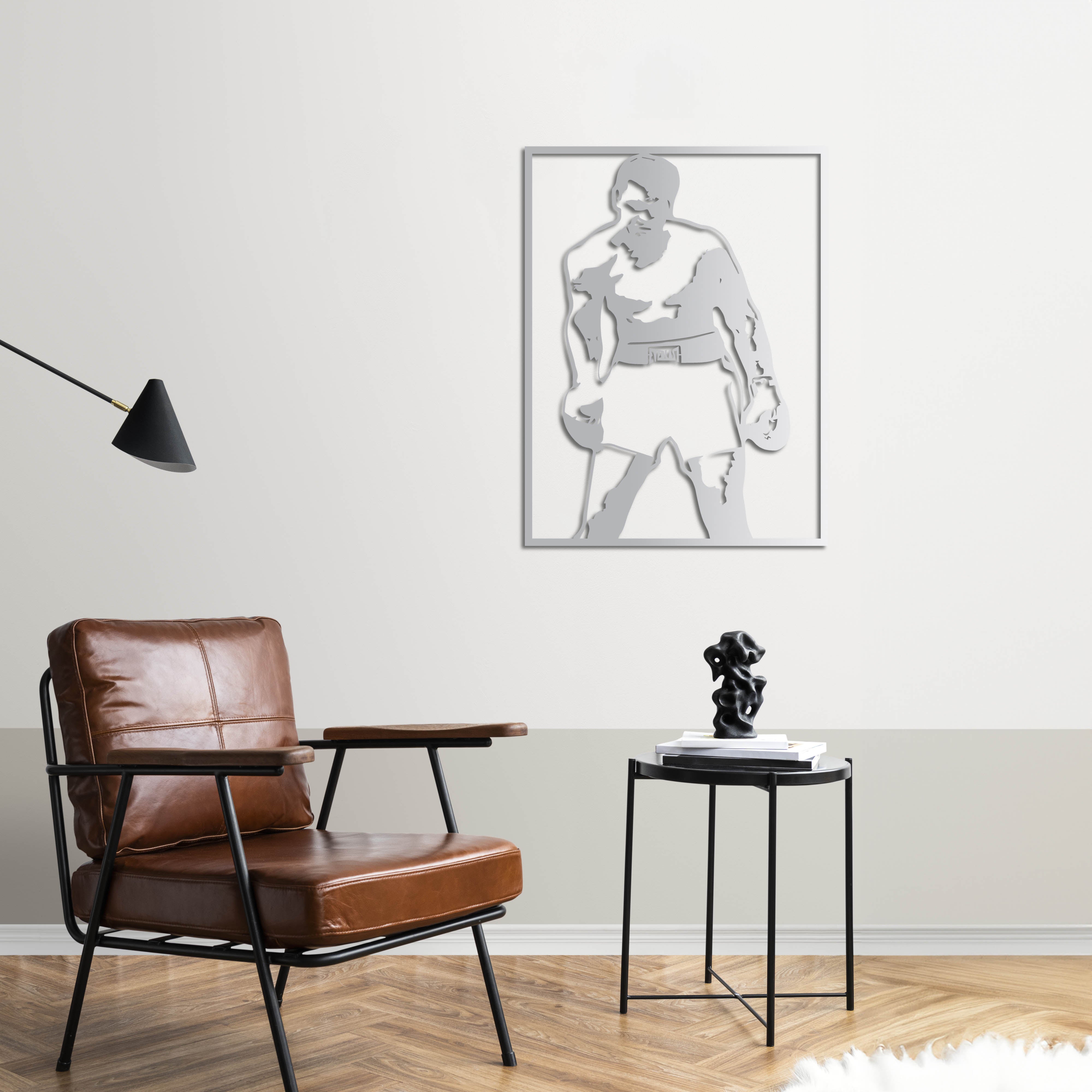 Efsanenin Duruşu – Muhammad Ali Metal Duvar Dekoru