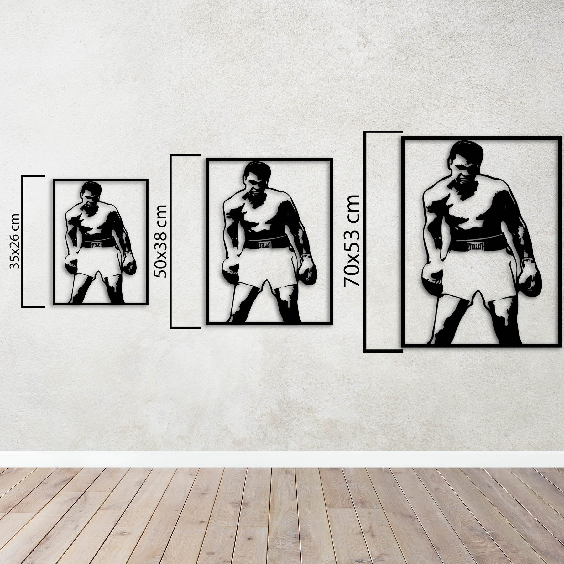 Efsanenin Duruşu – Muhammad Ali Metal Duvar Dekoru