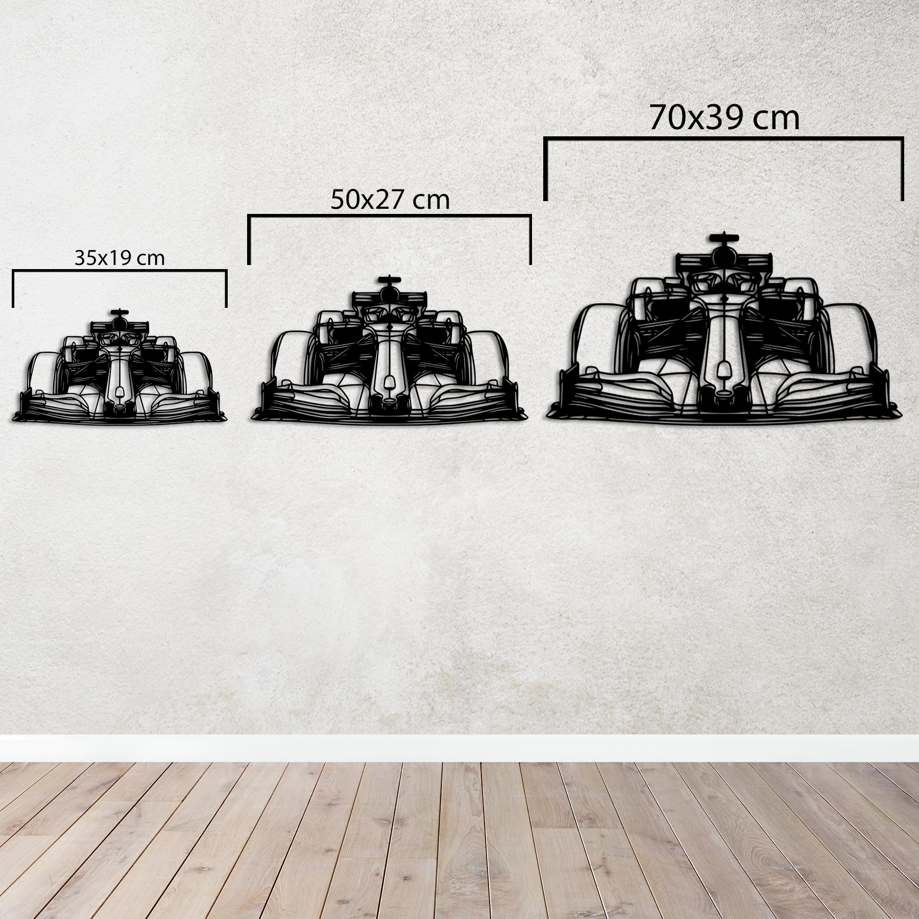 Formula 1 - Araba Metal Duvar Dekoru