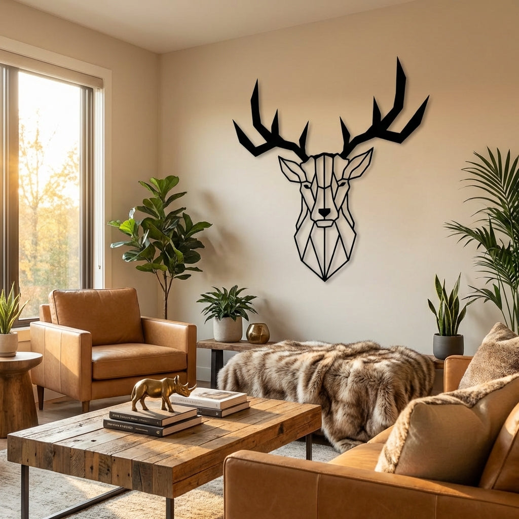 Geyik Metal Duvar Dekoru