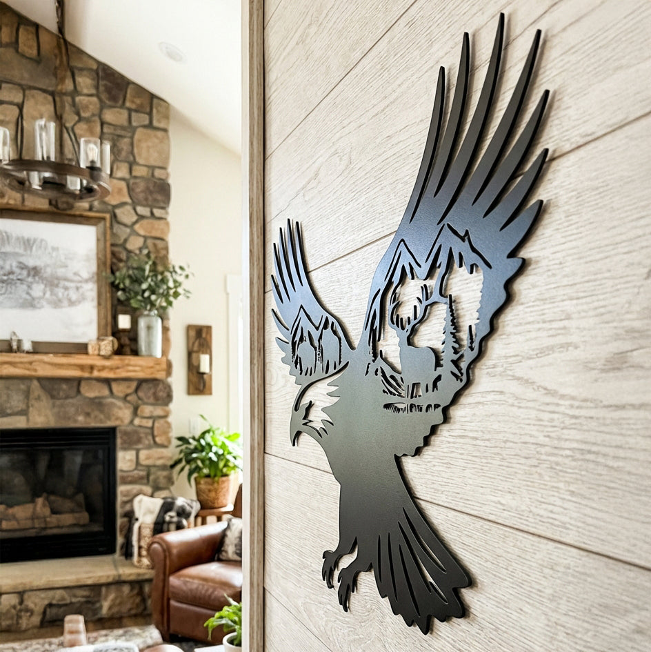 Gökyüzünün Hakimi: Kartal Metal Duvar Dekoru