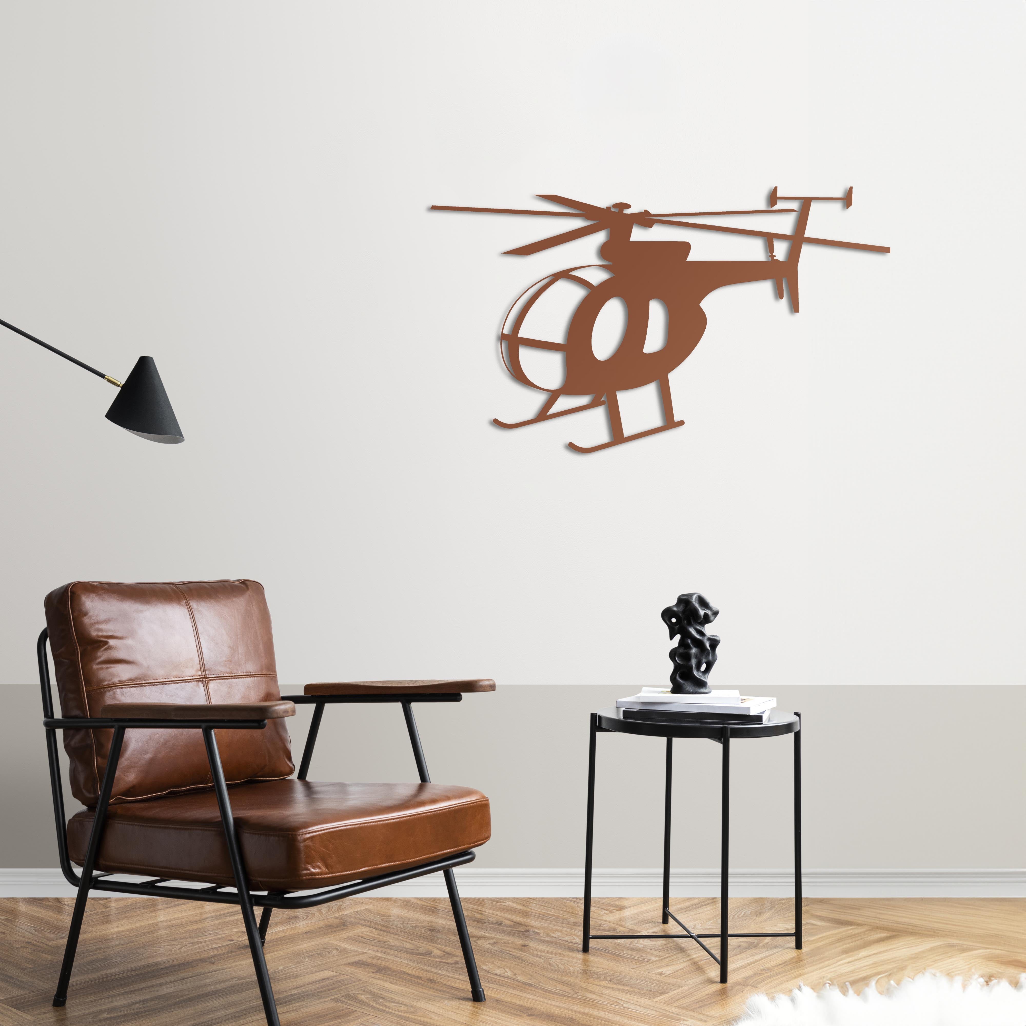 MD 500 Little Bird – Helikopter Metal Duvar Dekoru