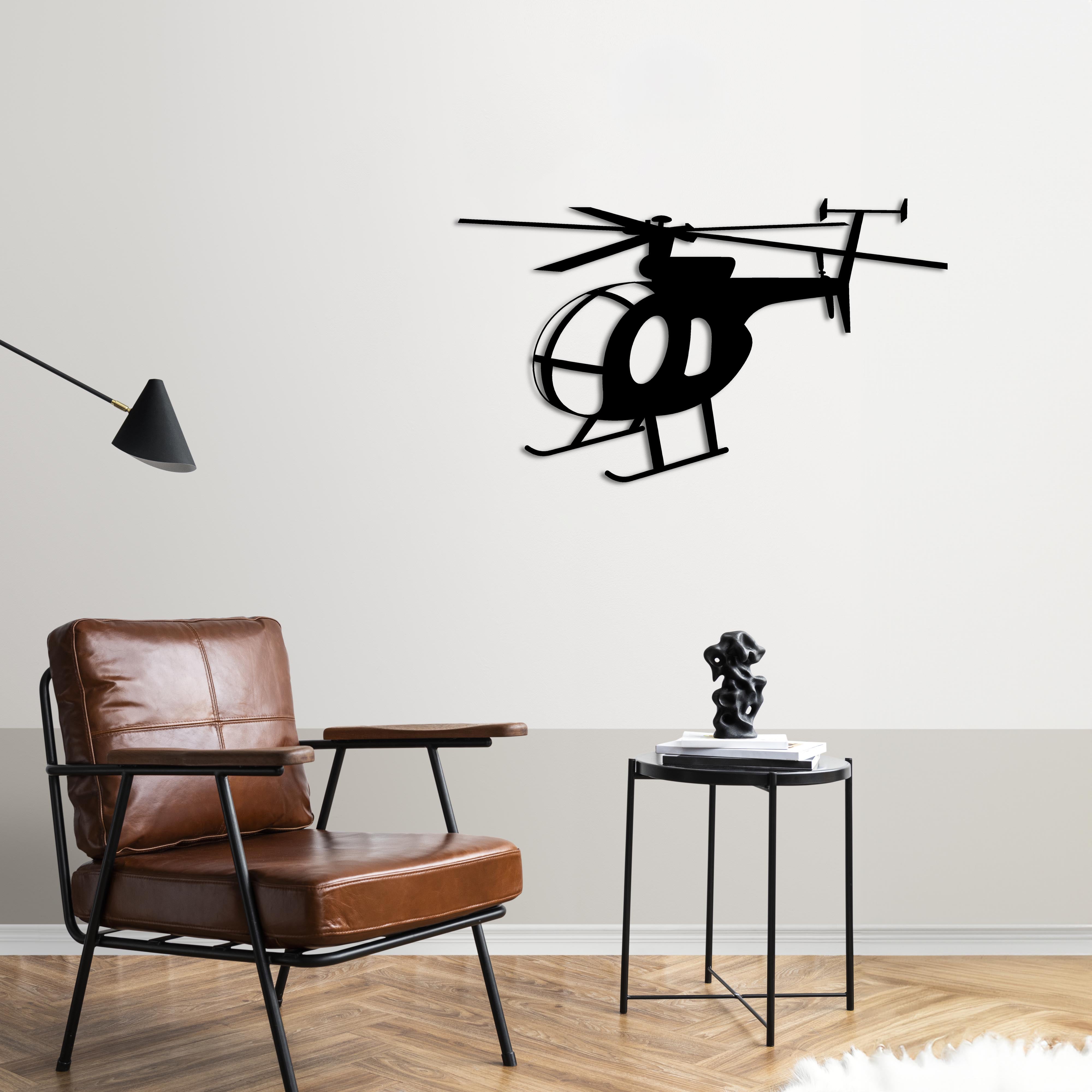 MD 500 Little Bird – Helikopter Metal Duvar Dekoru