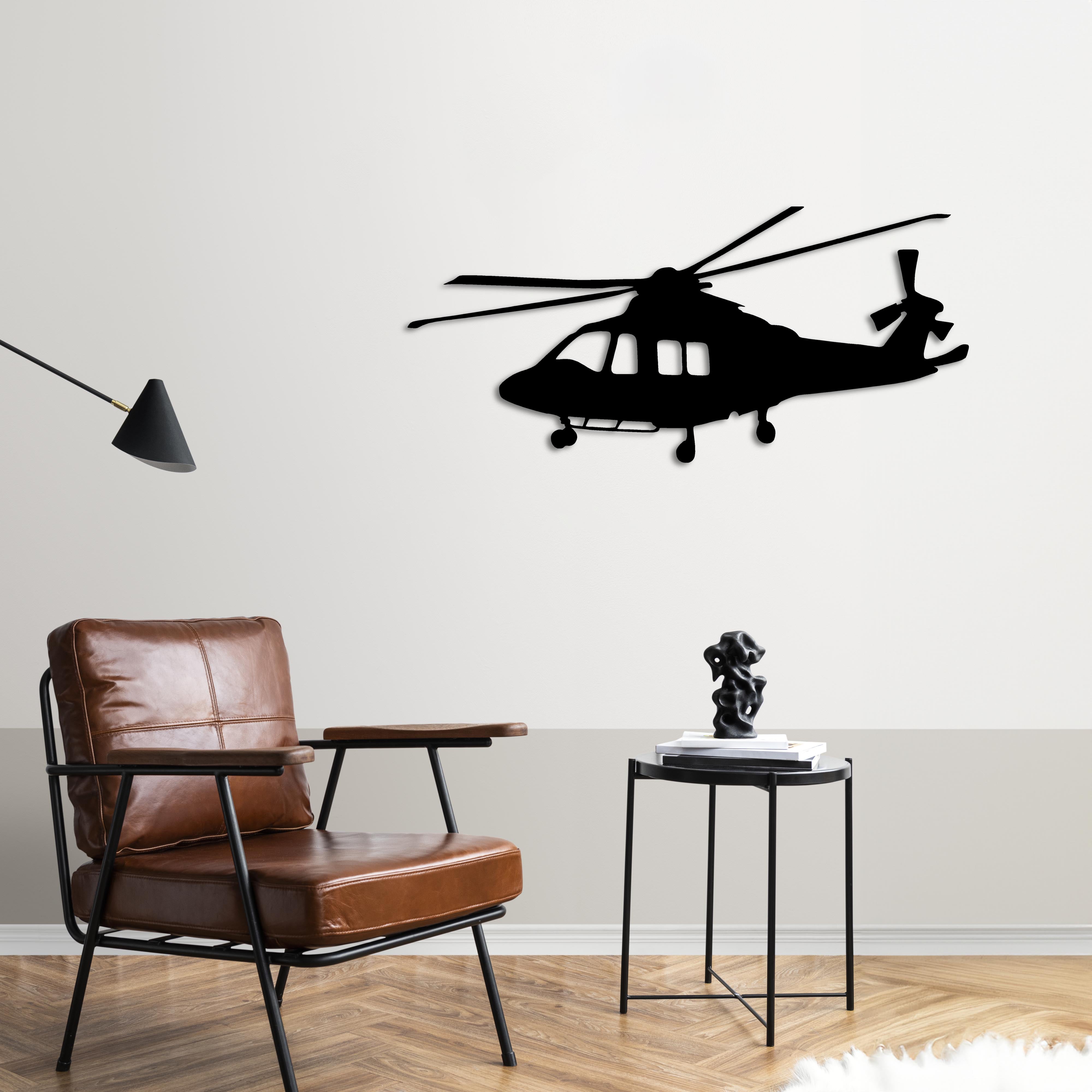 AW139 – Helikopter Metal Duvar Dekoru
