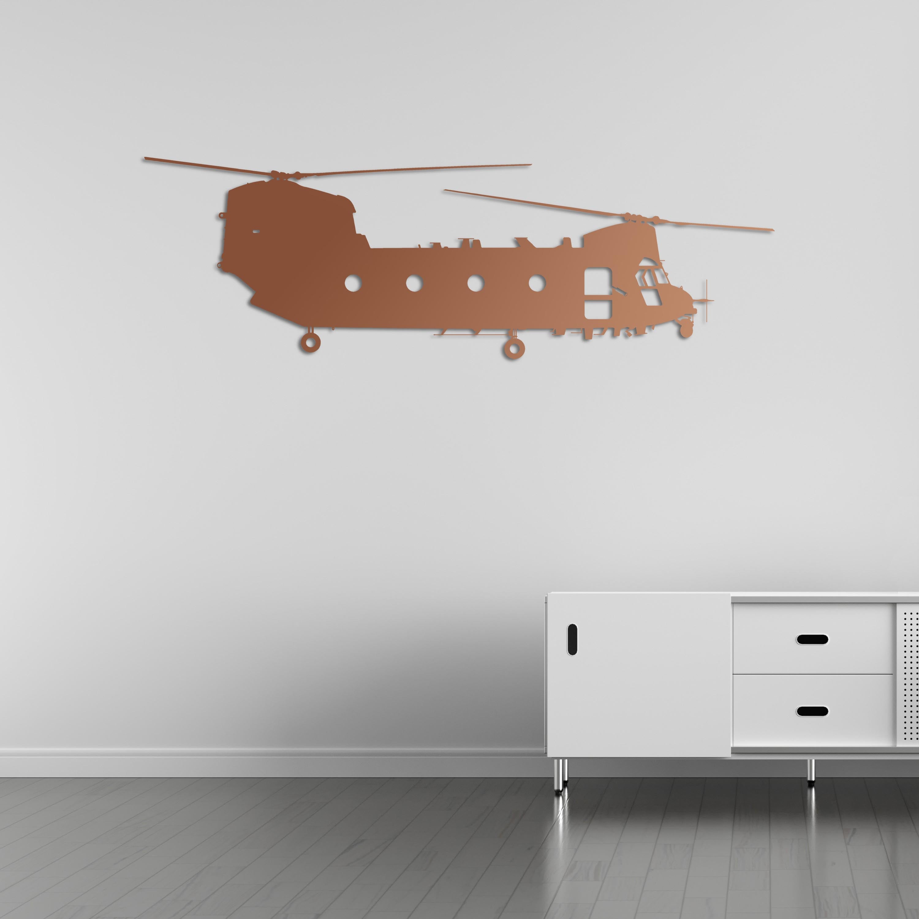 CH-47 Chinook – Helikopter Metal Duvar Dekoru