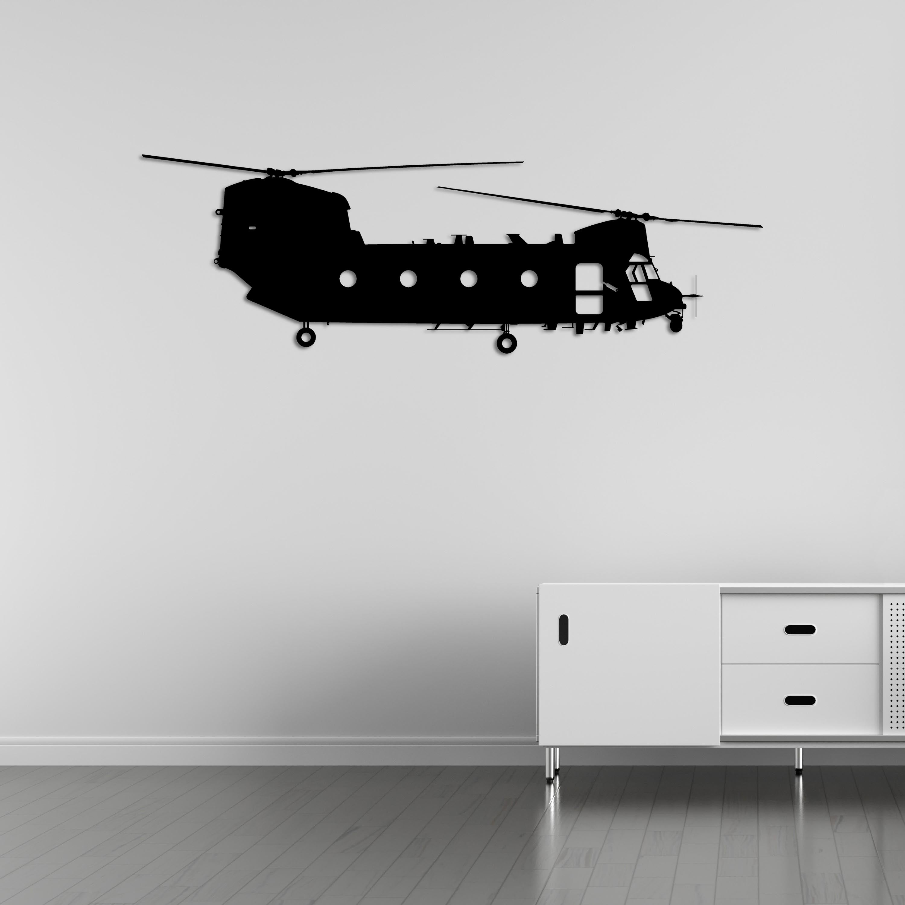 CH-47 Chinook – Helikopter Metal Duvar Dekoru