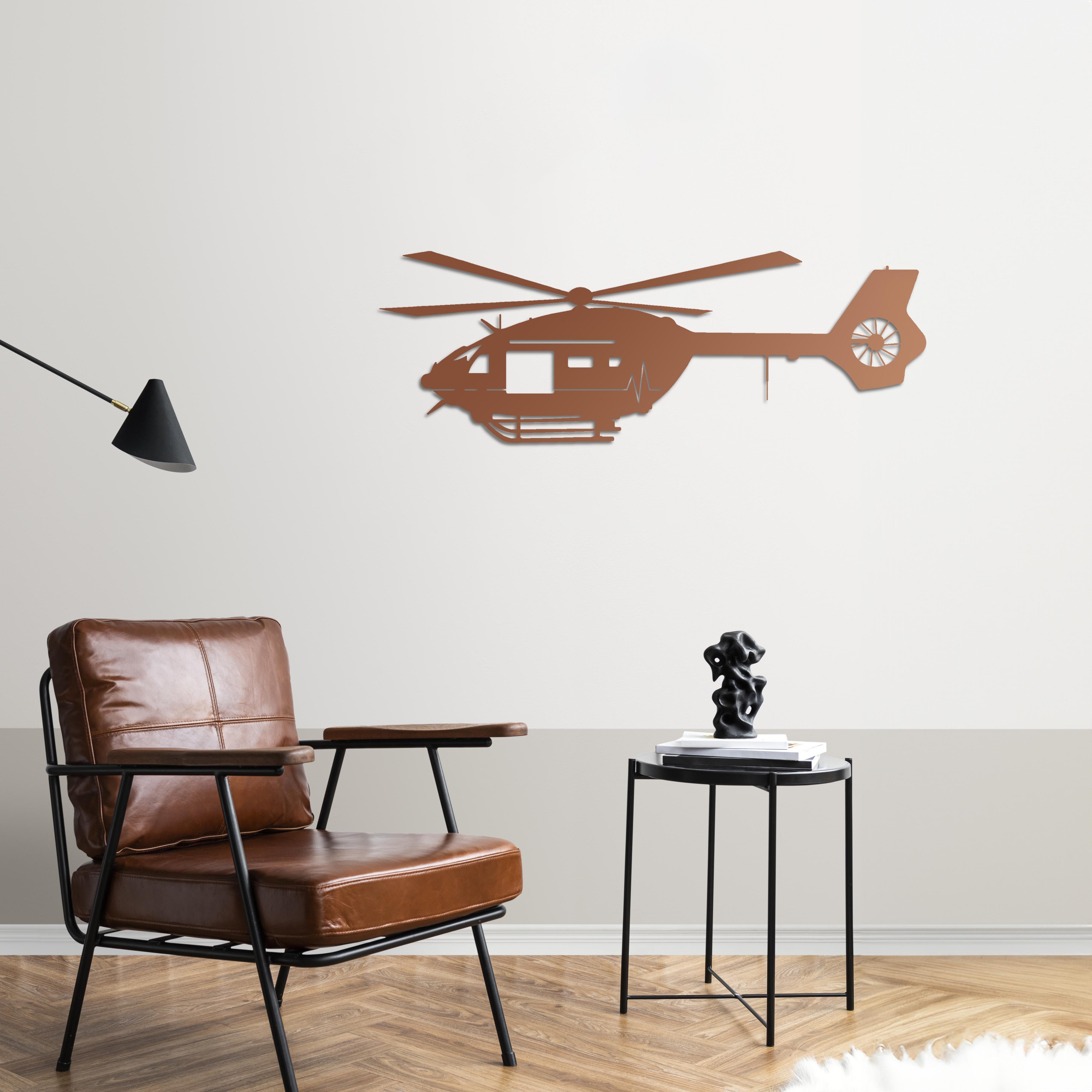 H135 Air Ambulance – Helikopter Metal Duvar Dekoru