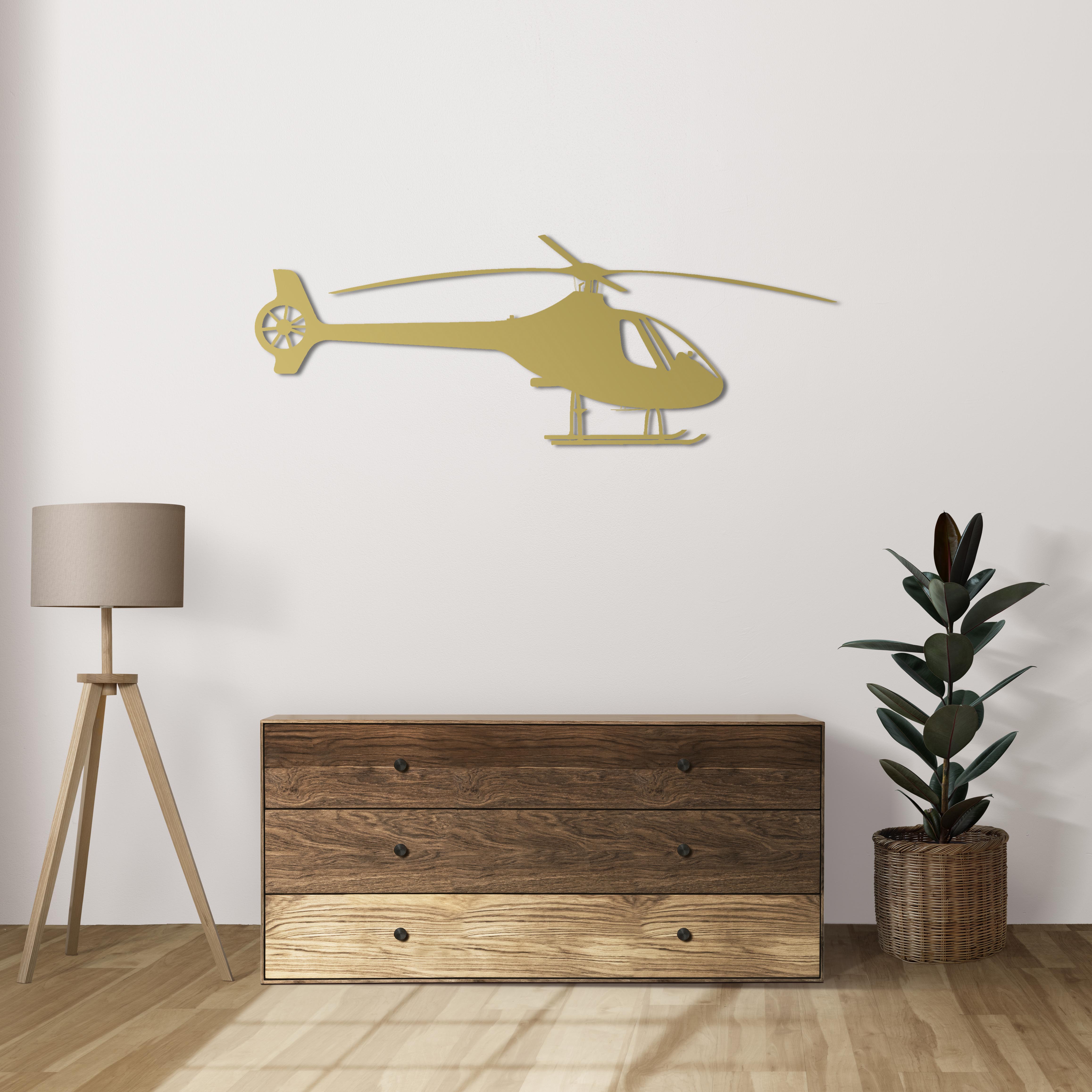 Cabri G2 – Helikopter Metal Duvar Dekoru
