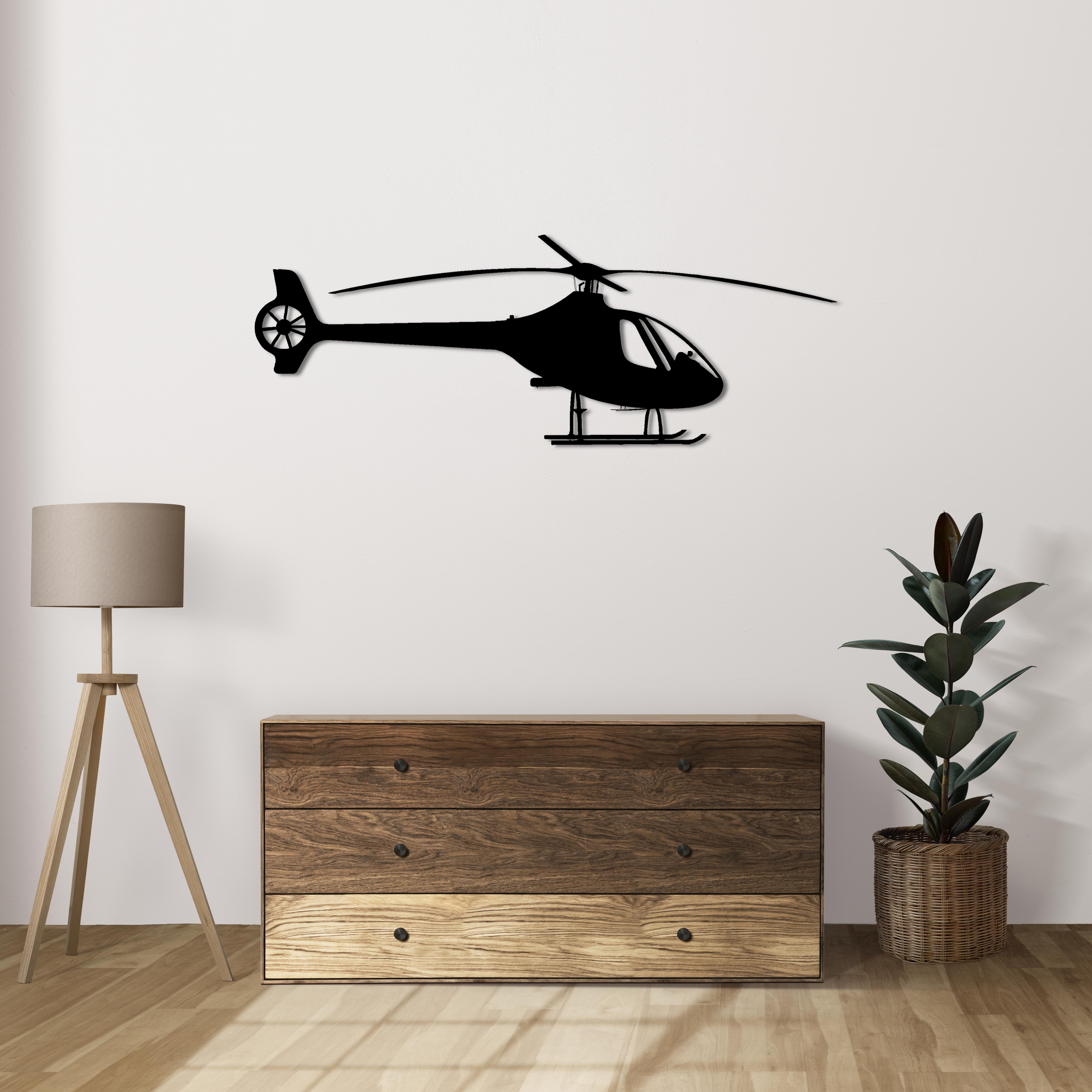 Cabri G2 – Helikopter Metal Duvar Dekoru