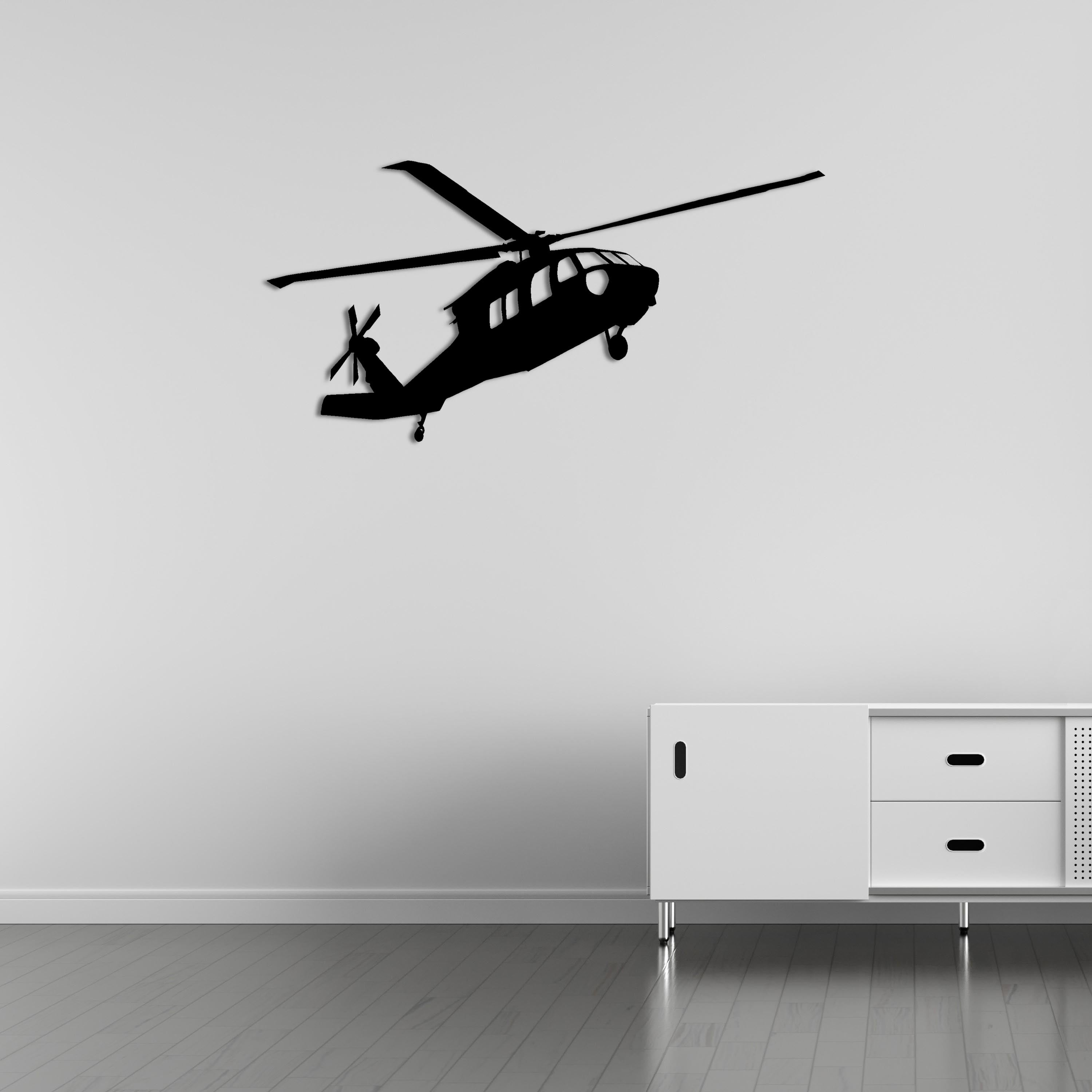 UH-60 Black Hawk – Helikopter Metal Duvar Dekoru