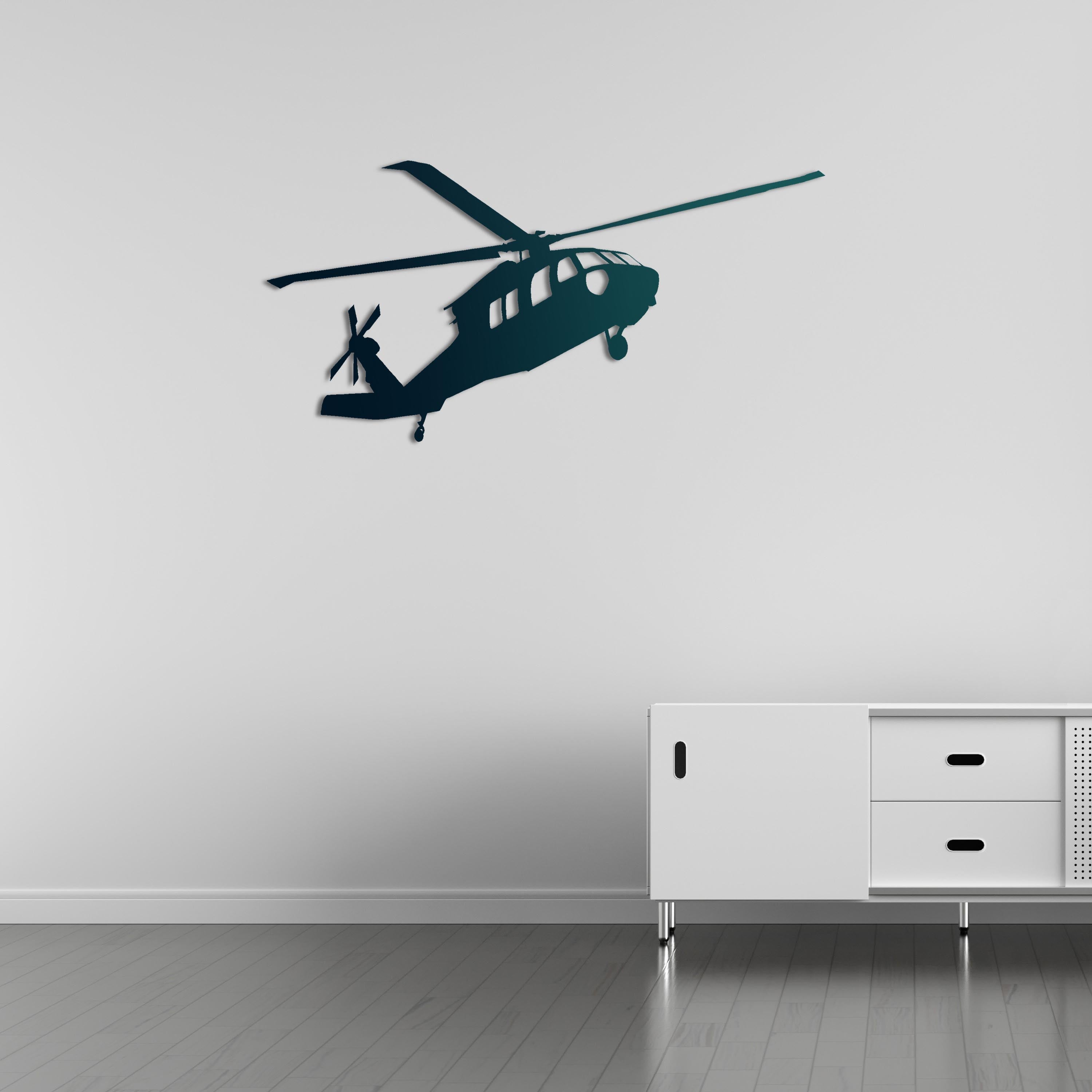 UH-60 Black Hawk – Helikopter Metal Duvar Dekoru