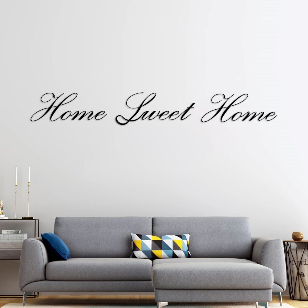 Home Sweet Home Metal Duvar Yazısı