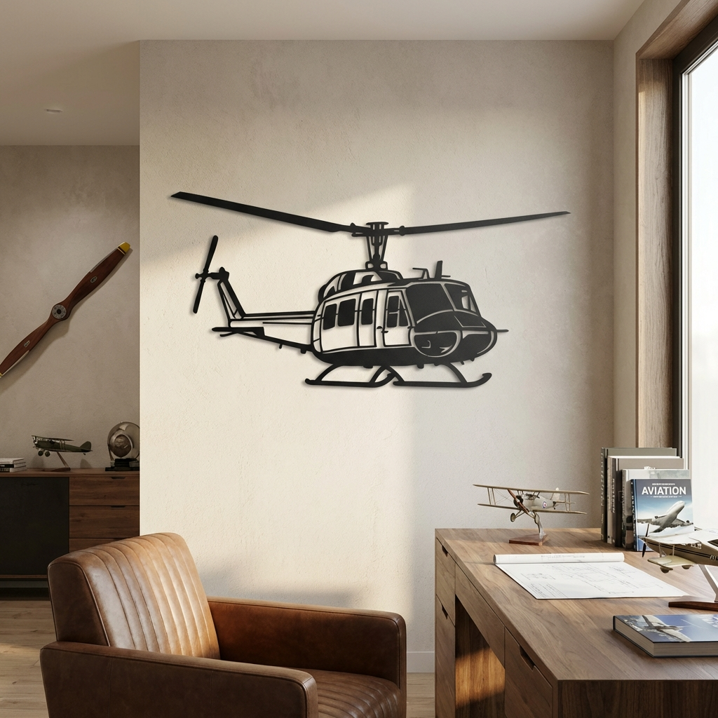 Huey UH-1 – Helikopter Metal Duvar Dekoru