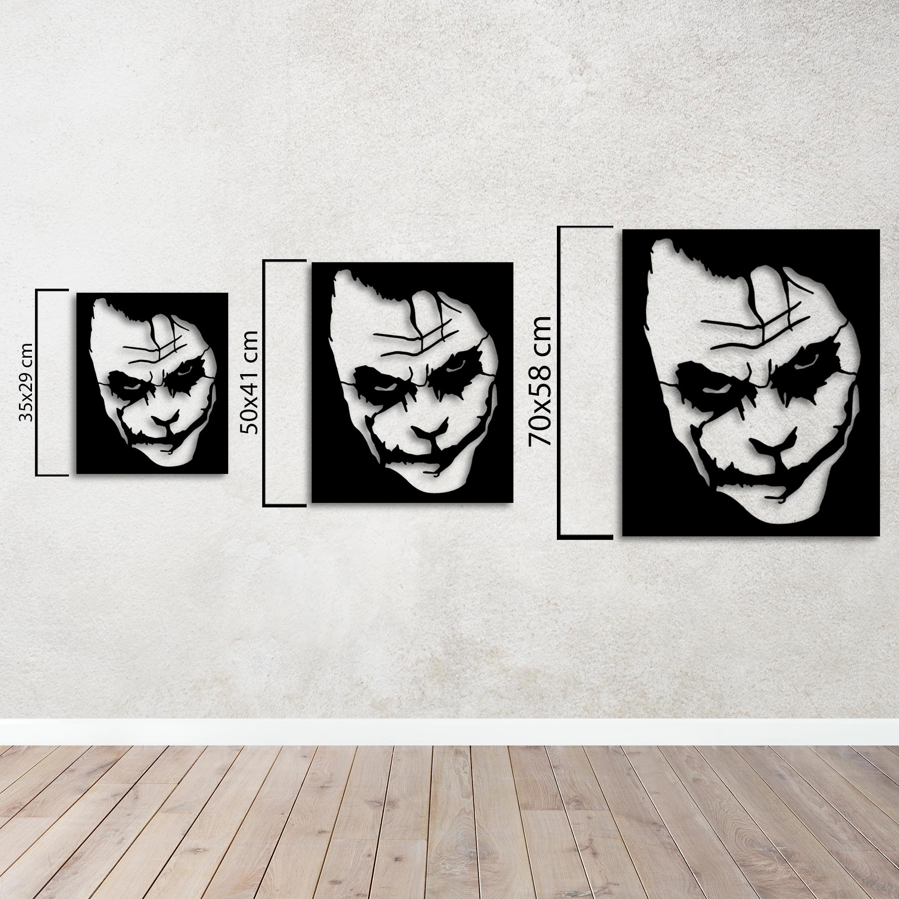 Kaosun Yüzü Joker Metal Duvar Dekoru