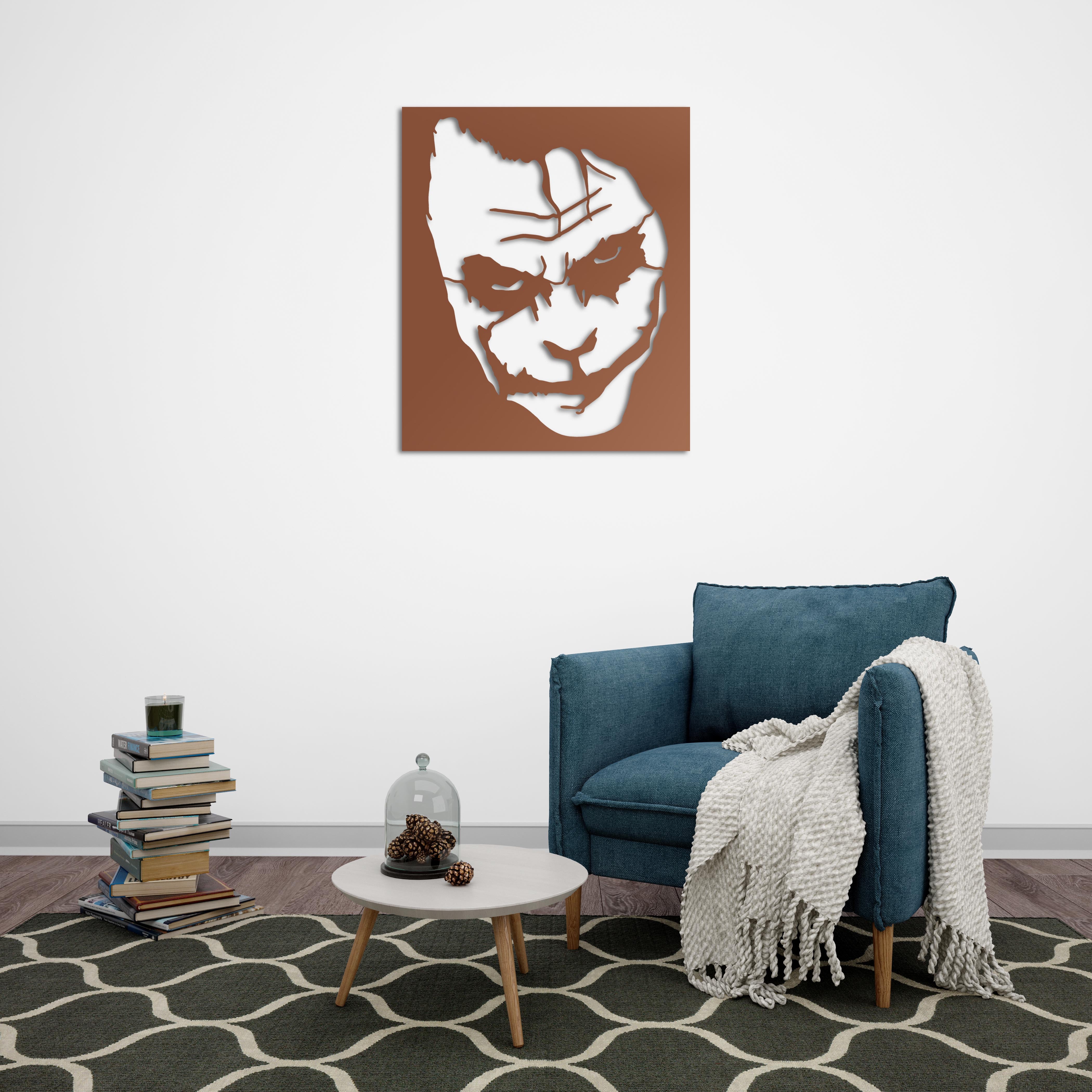 Kaosun Yüzü Joker Metal Duvar Dekoru