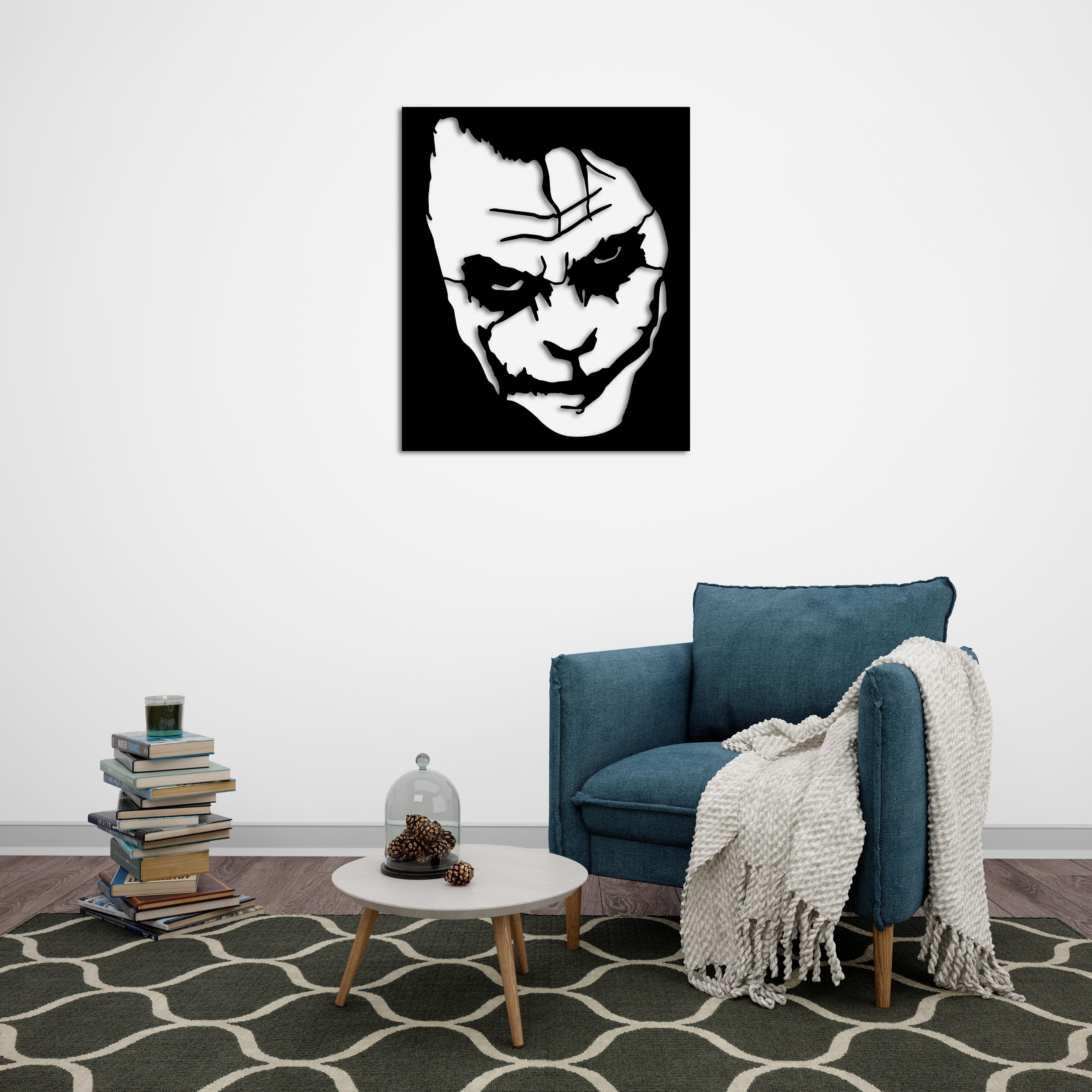 Kaosun Yüzü Joker Metal Duvar Dekoru
