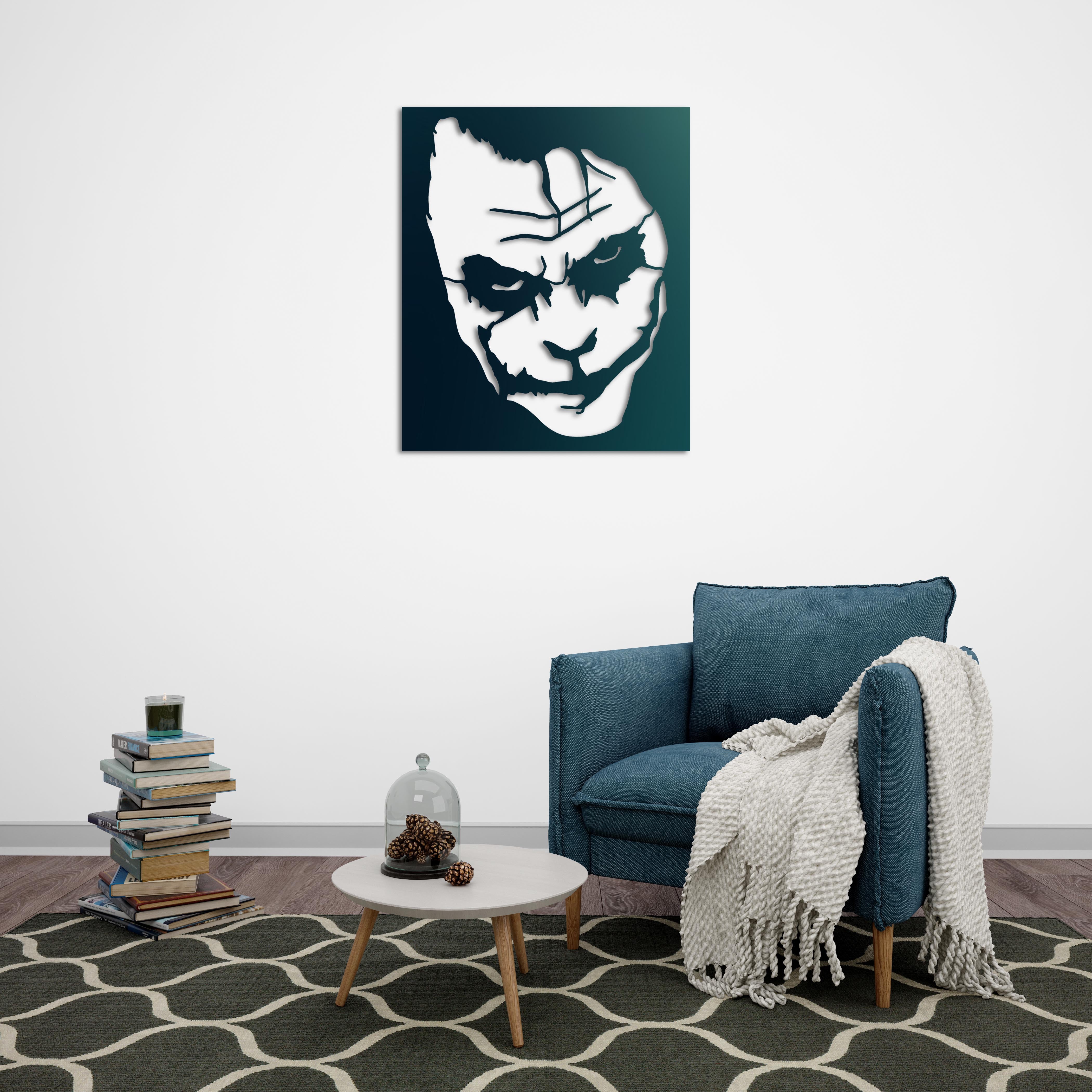 Kaosun Yüzü Joker Metal Duvar Dekoru