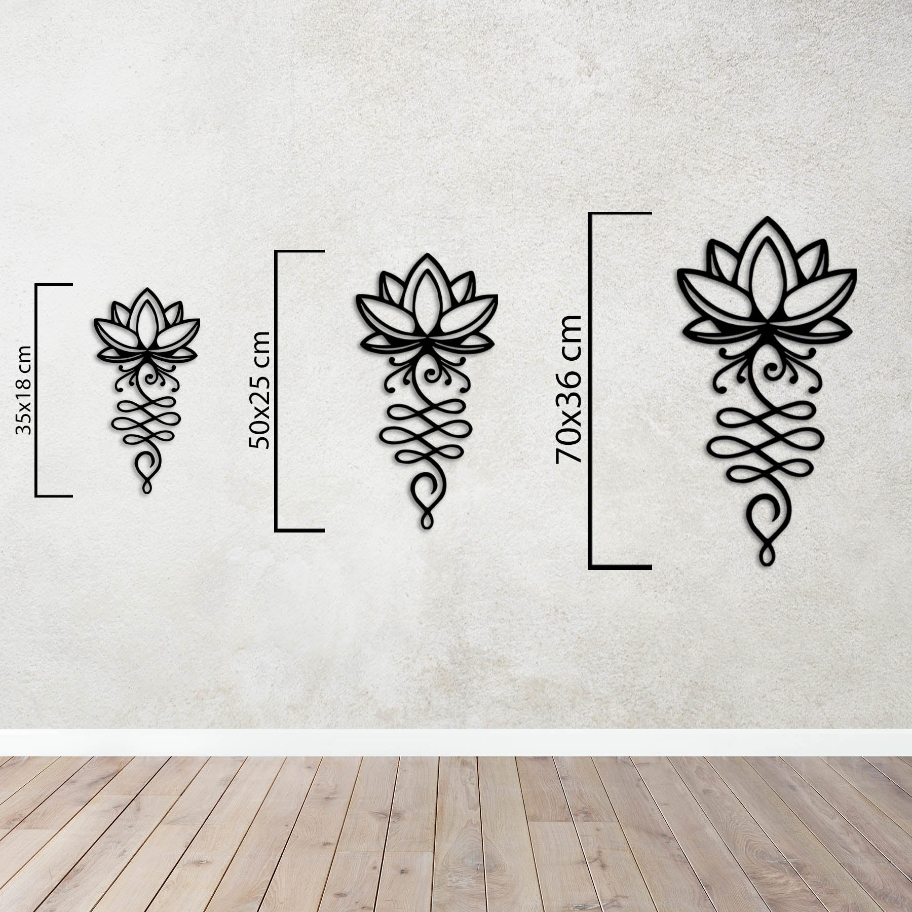 Lotus’un Yolculuğu Metal Duvar Dekoru