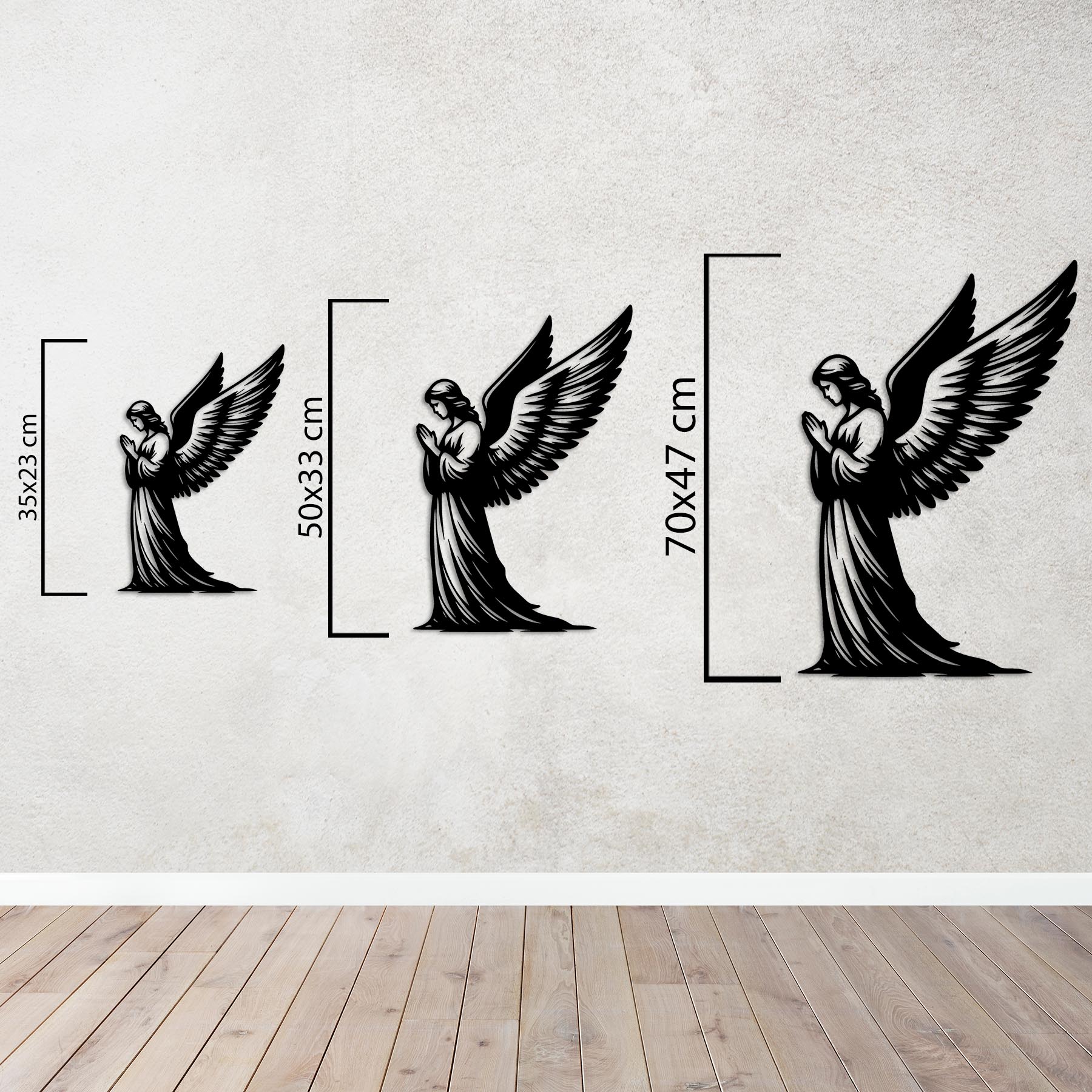 Koruyucu Melek Metal Duvar Dekoru