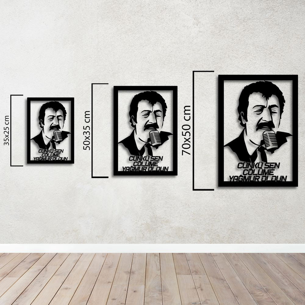 Müslüm Gürses Metal Duvar Dekoru