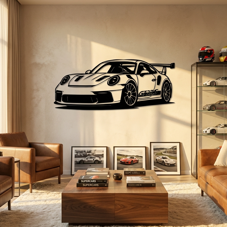 Porsche 911 GT3 RS – Araba Metal Duvar Dekoru