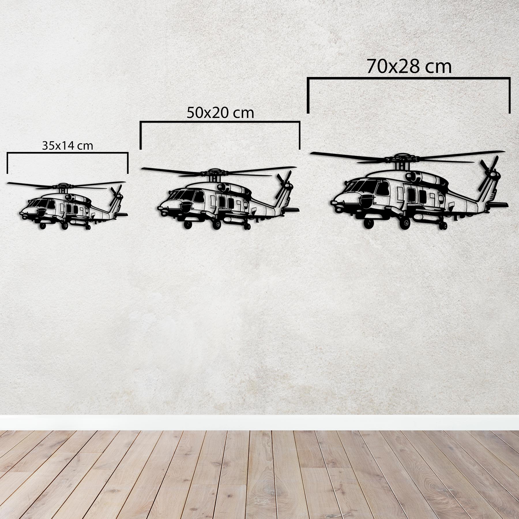 SH-70B SeaHawk Helikopter Metal Duvar Dekoru