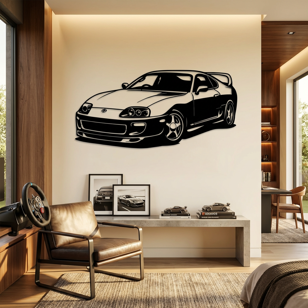 Toyota Supra MK4 – Araba Metal Duvar Dekoru