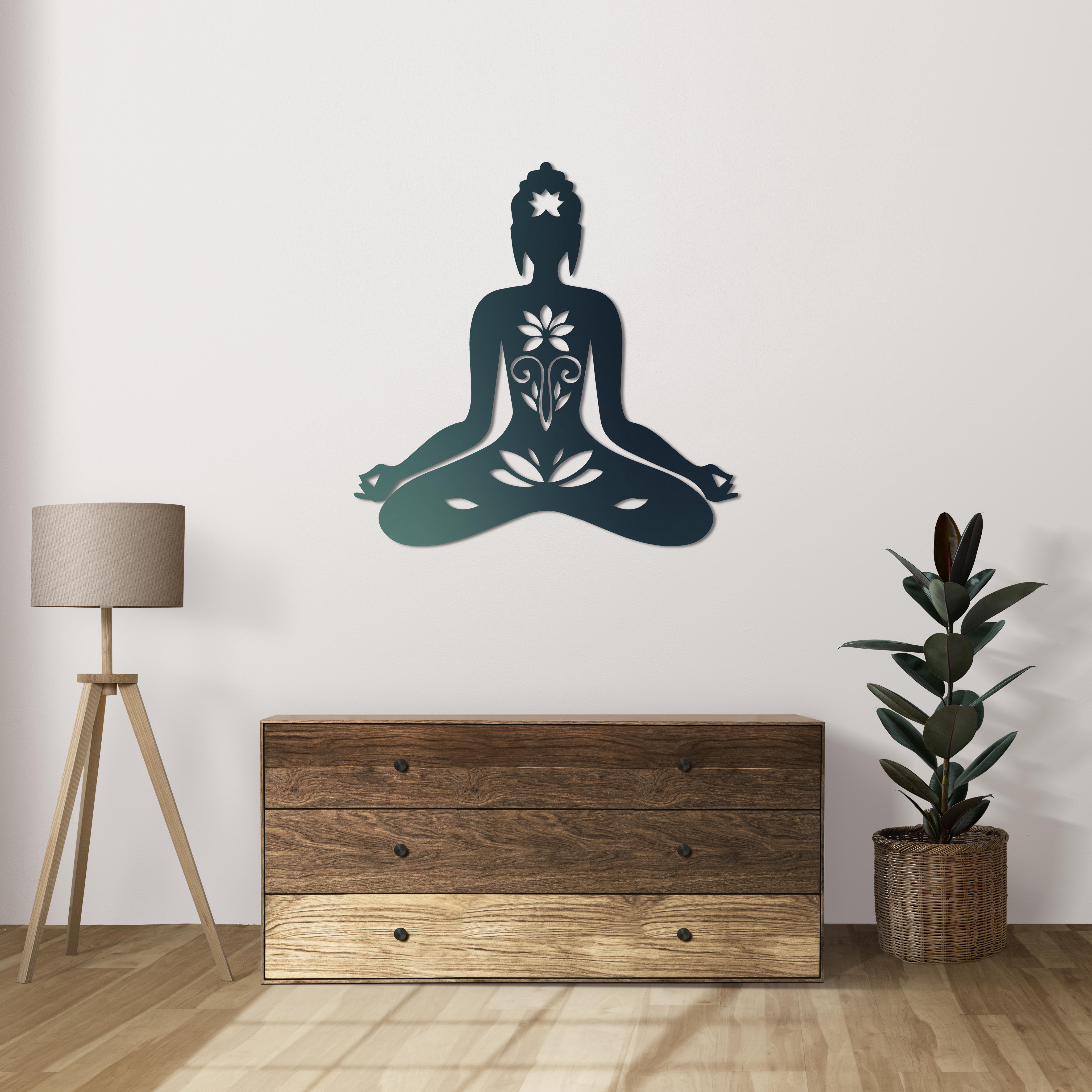 Lotus Meditasyon – Metal Duvar Dekoru