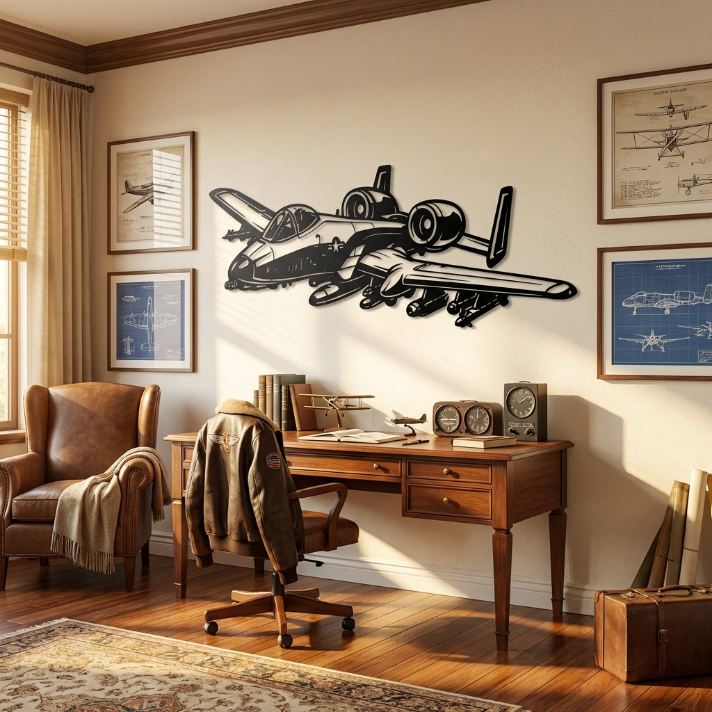 A-10 Thunderbolt – Jet Uçak Metal Duvar Dekoru