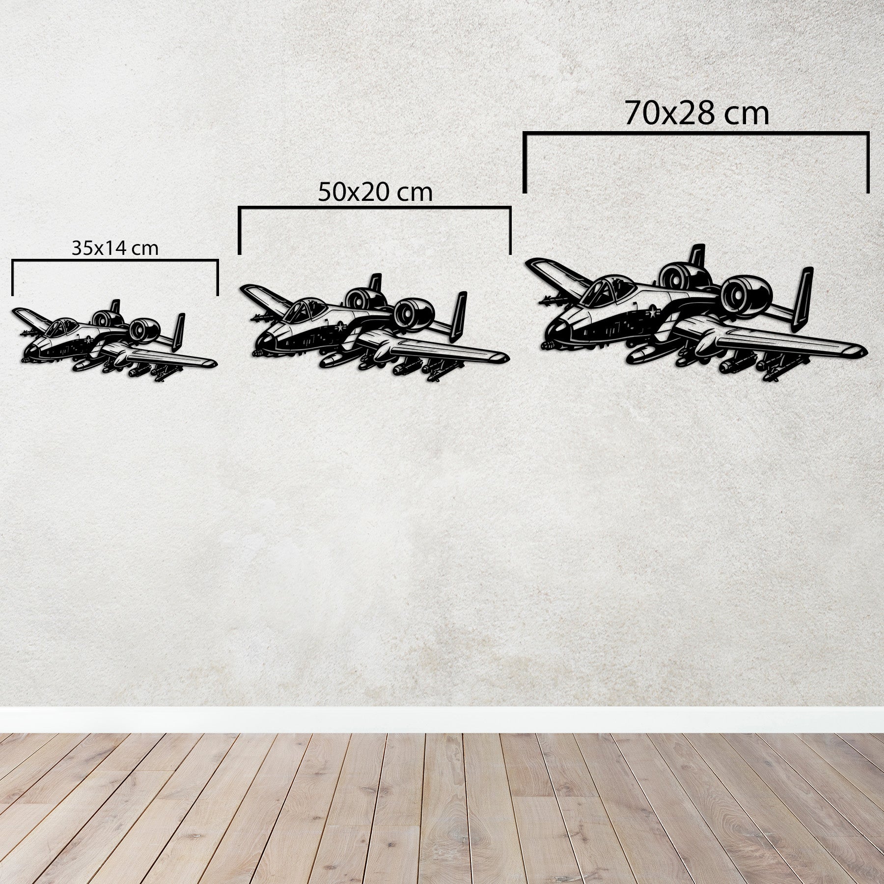 A-10 Thunderbolt – Jet Uçak Metal Duvar Dekoru