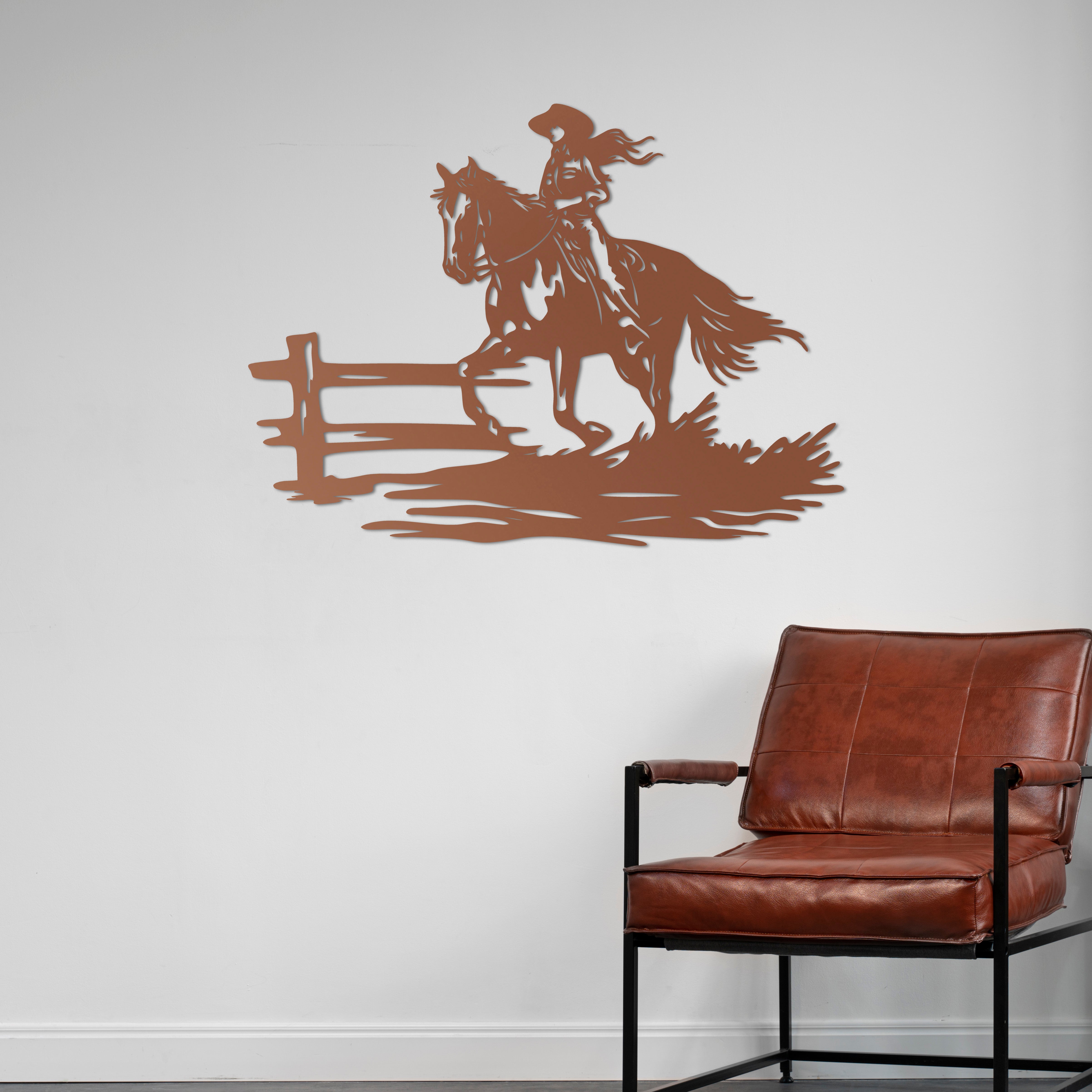 Özgürlüğün İzinde At Metal Duvar Dekoru