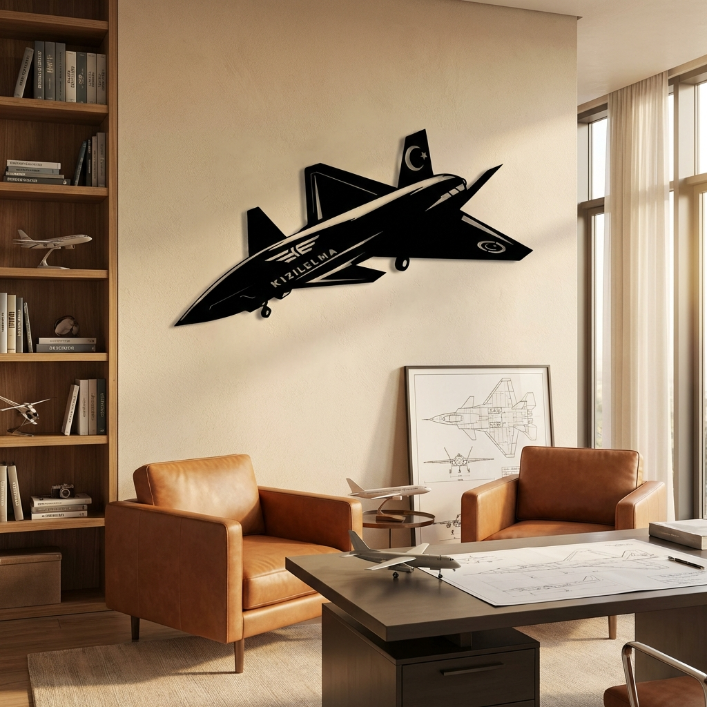 Bayraktar Kızılelma – Metal Duvar Dekoru