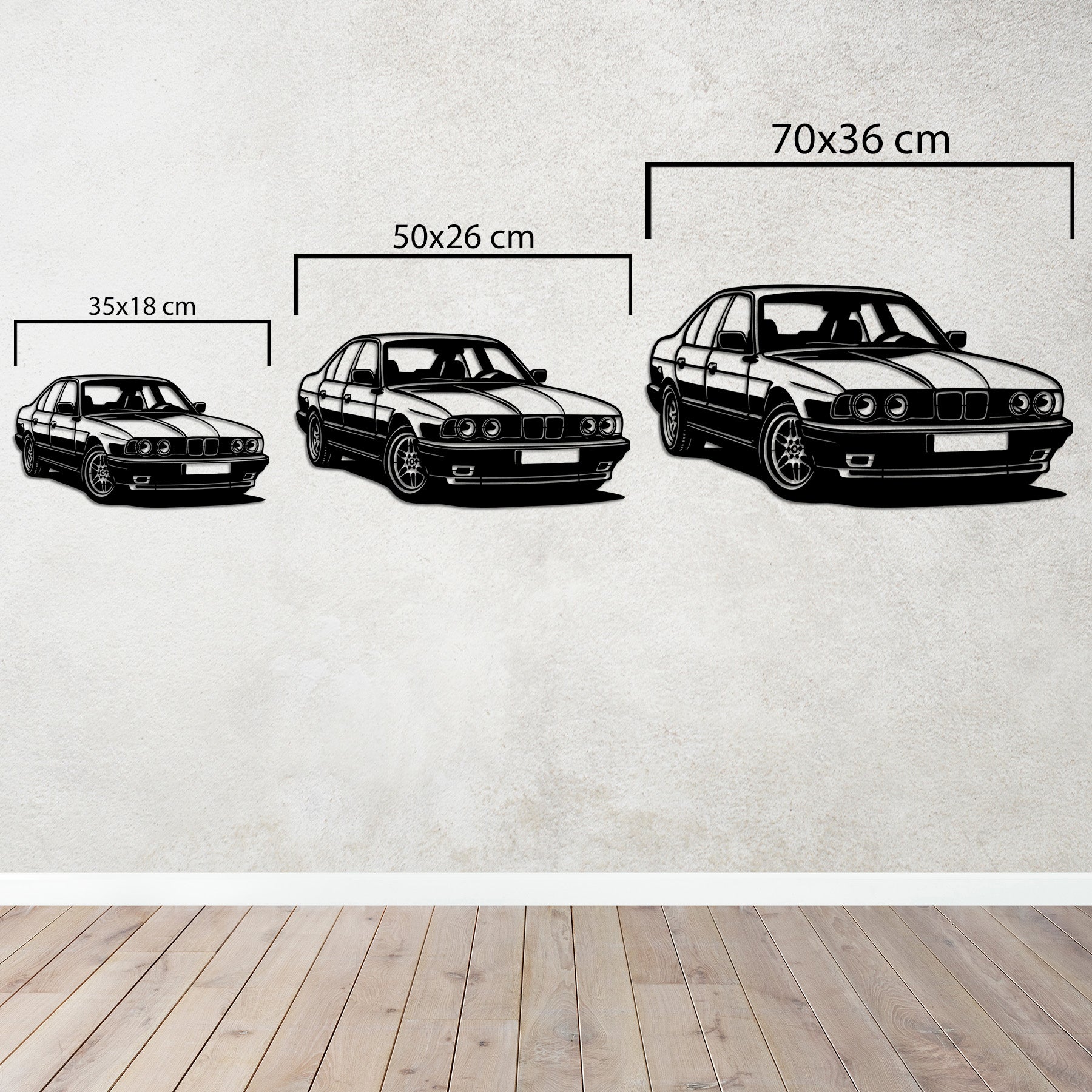 BMW E34 – Araba Metal Duvar Dekoru Laser Artique