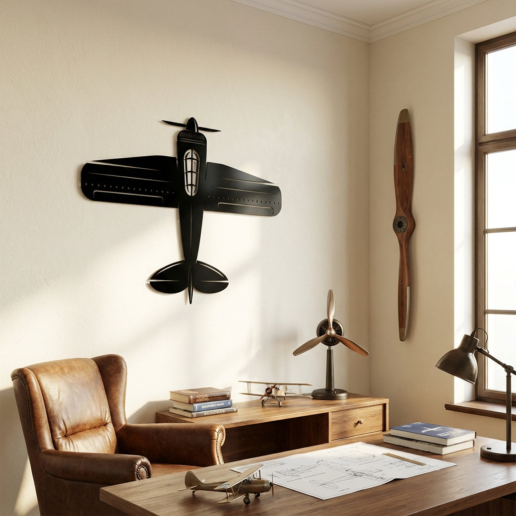 Havacılık Tutkusu – Metal Uçak Duvar Dekoru